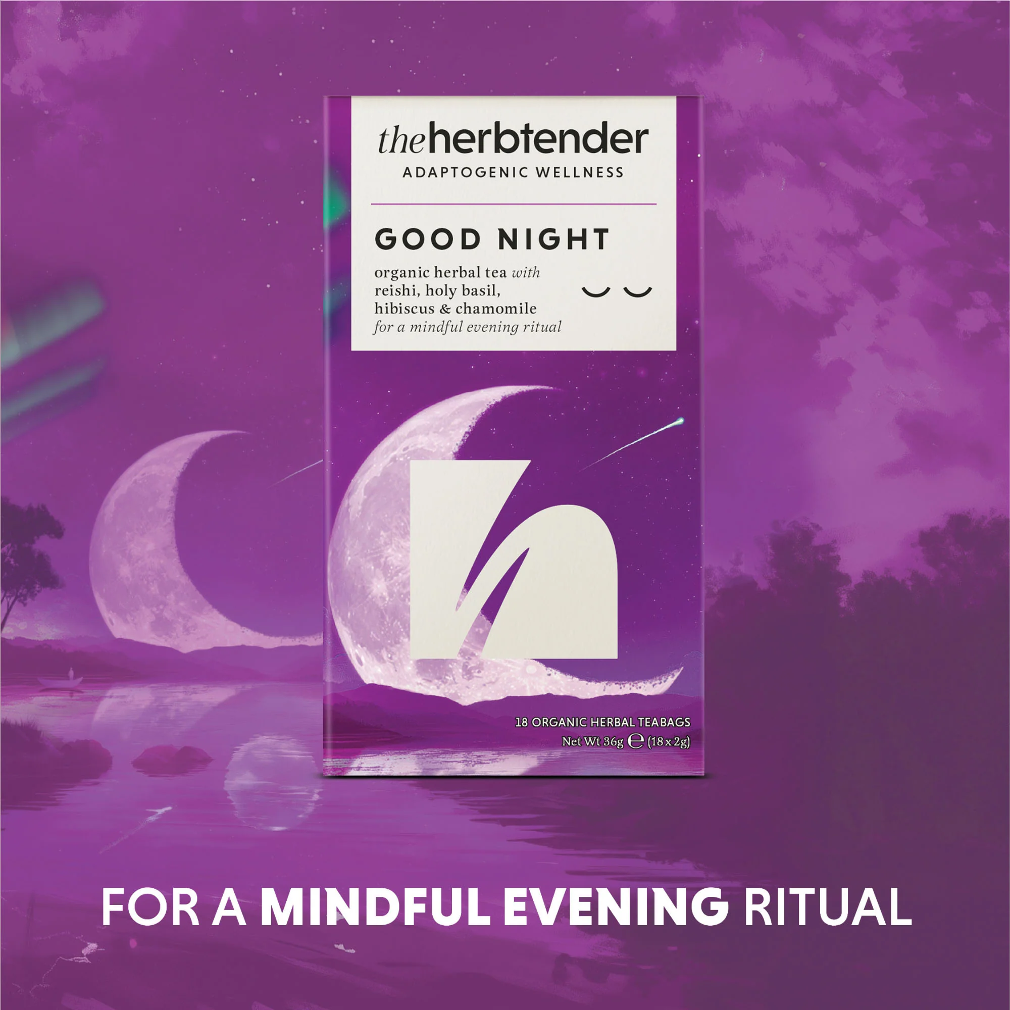 The HerbtenderGood Night Organic Herbal Tea 18 bags - Image 3