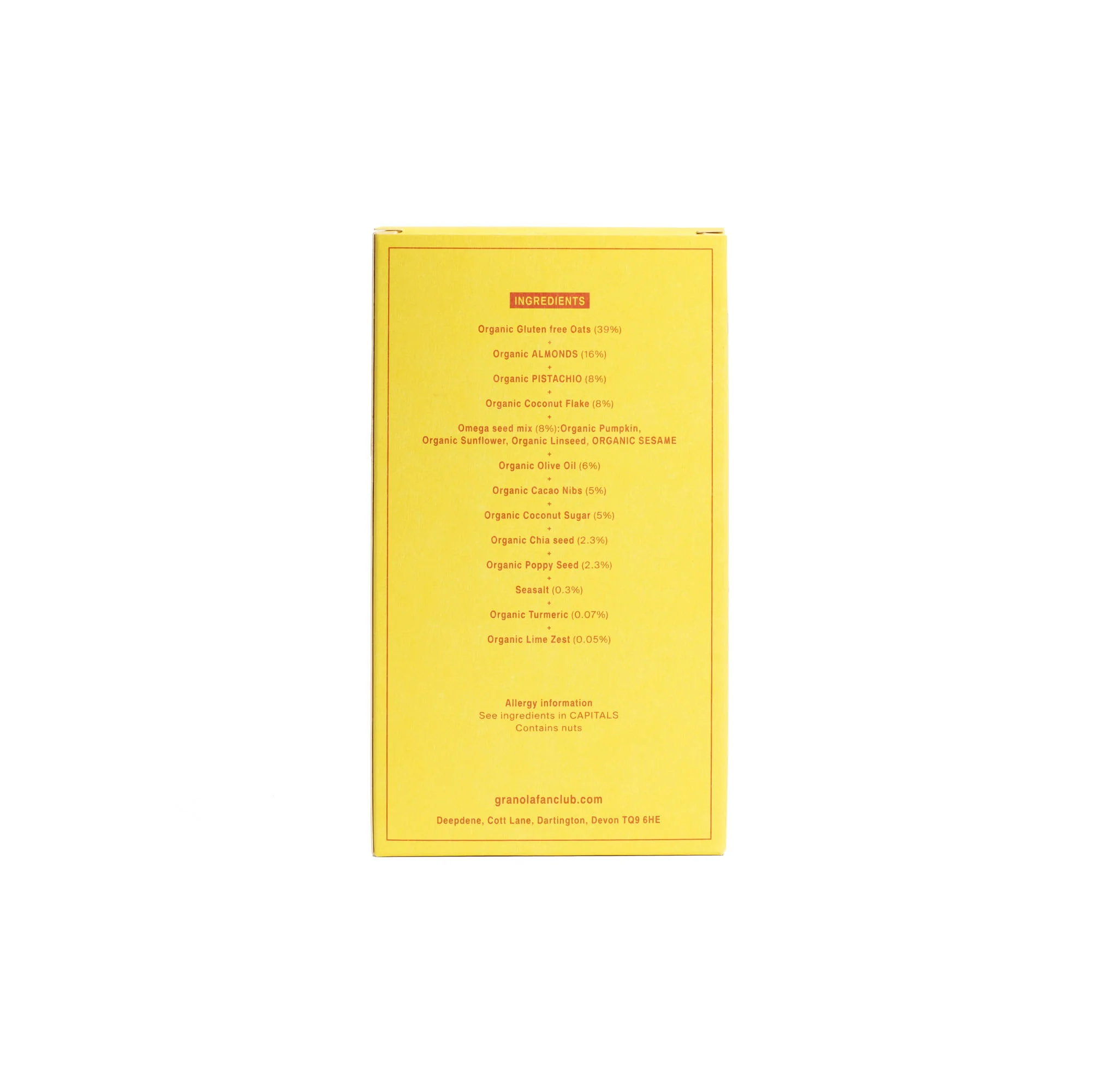 Granola Fan Club Coconut + Turmeric + Lime 330g - Image 2