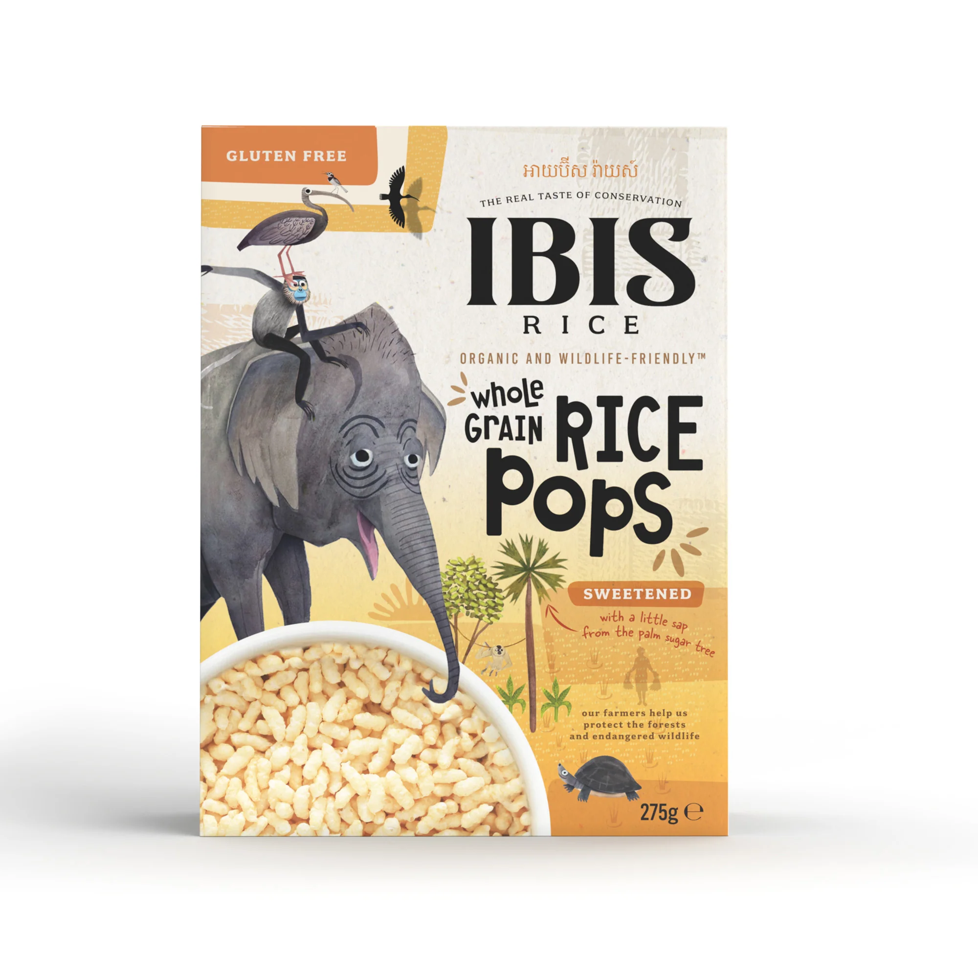 Ibis Organic Wholegrain Rice Pops- Sweetened 275g