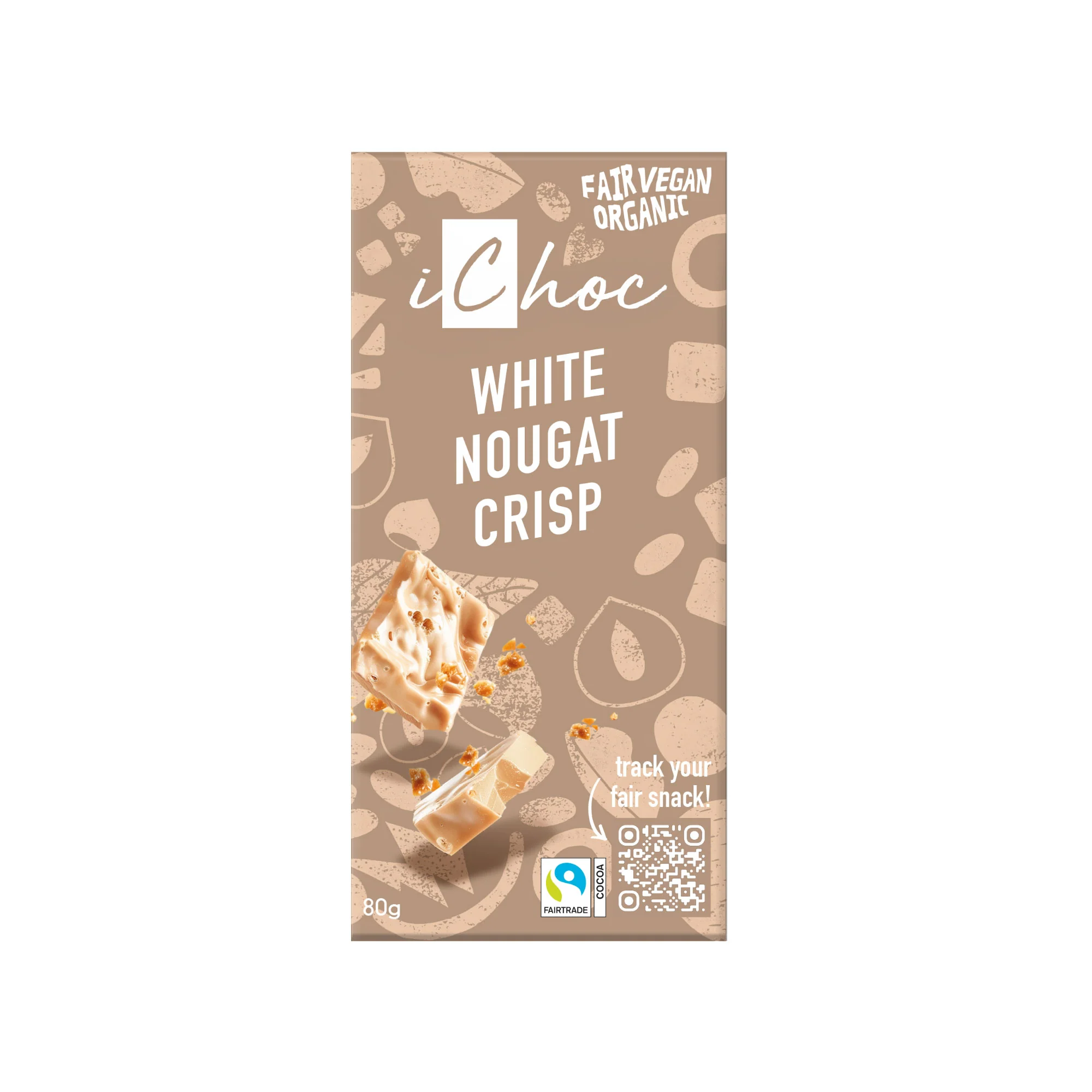 iChoc White Nougat Crisp 80g