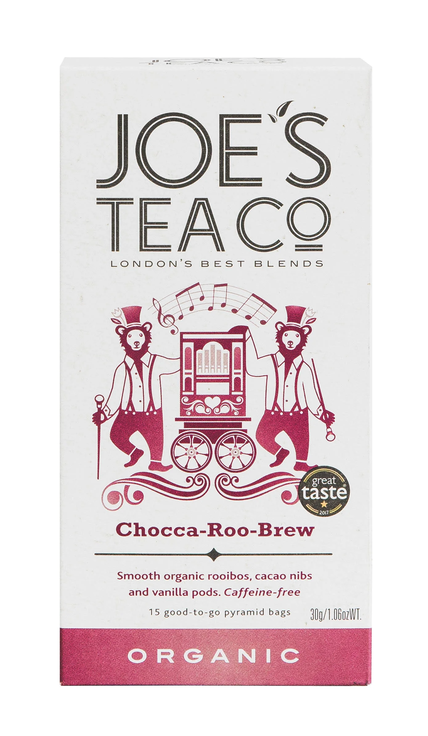 Joe's Tea Co. Chocca-roo-brew 15x Biodegradeable Pyramid Bags 15 bags - Image 2