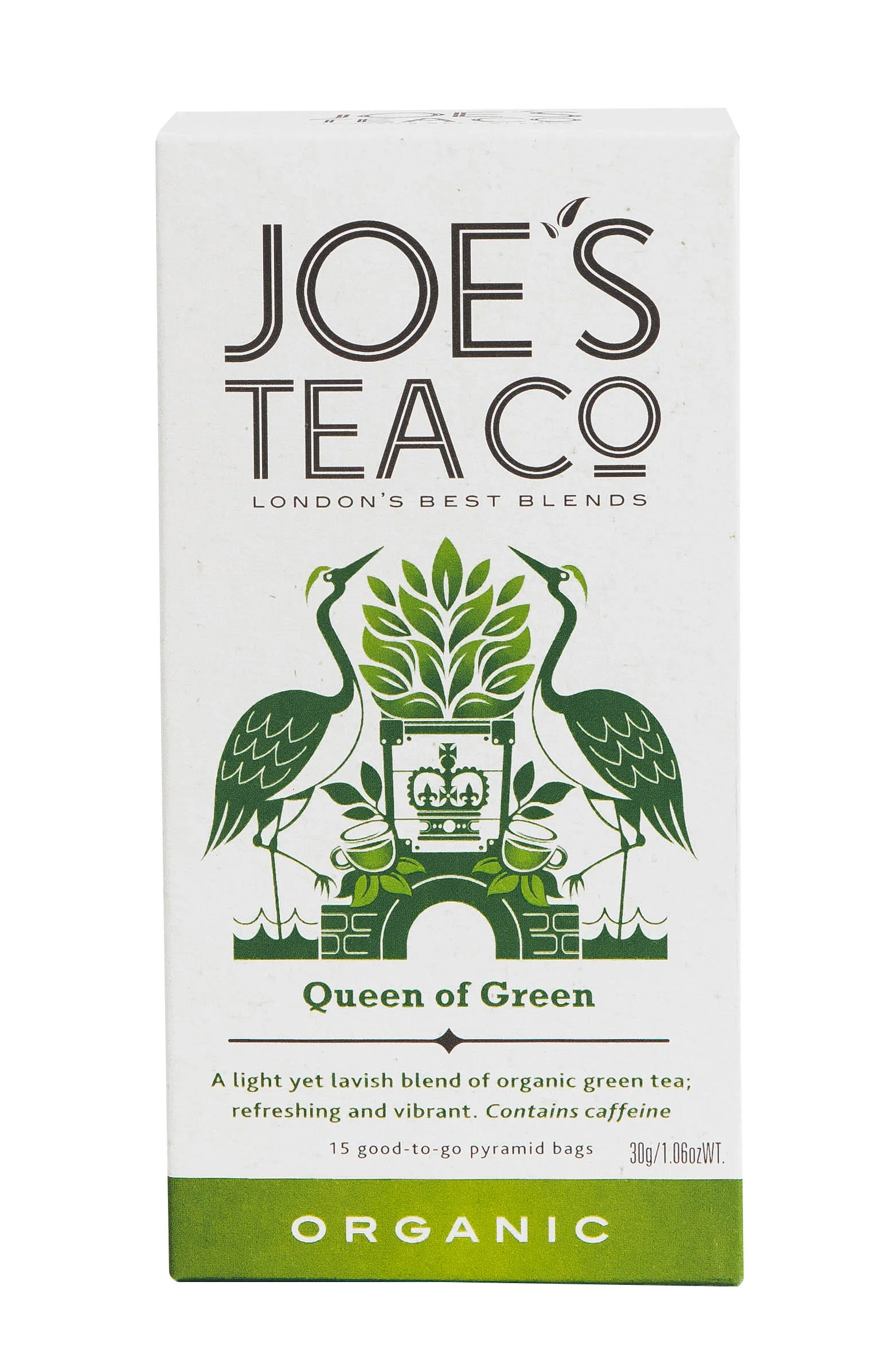 Joe's Tea Co. Queen of Green 15x Biodegradeable Pyramid Bags 15 bags - Image 2