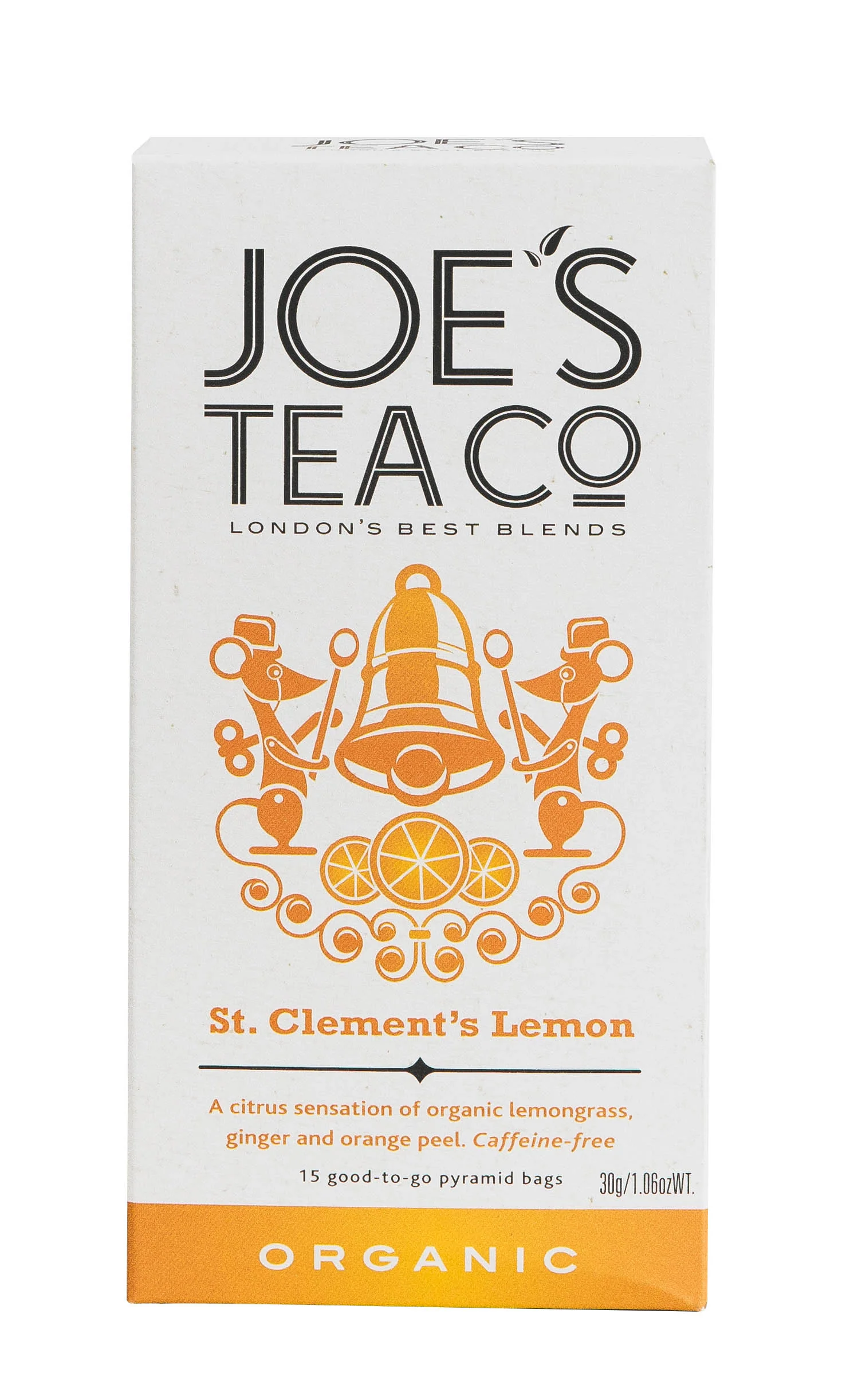 Joe's Tea Co. St.Clements Lemon 15x Biodegradeable Pyramid Bags 15 bags - Image 2