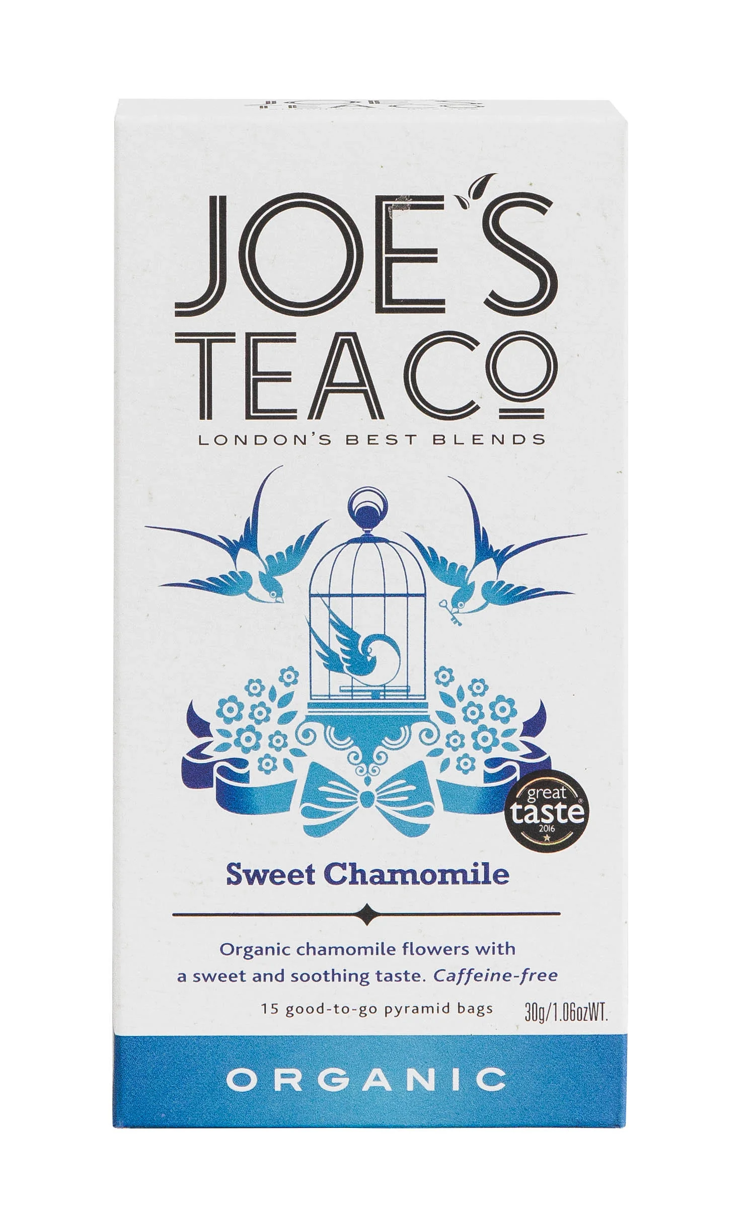 Joe's Tea Co. Sweet Chamomile 15x Biodegradeable Pyramid Bags 15 bags - Image 2