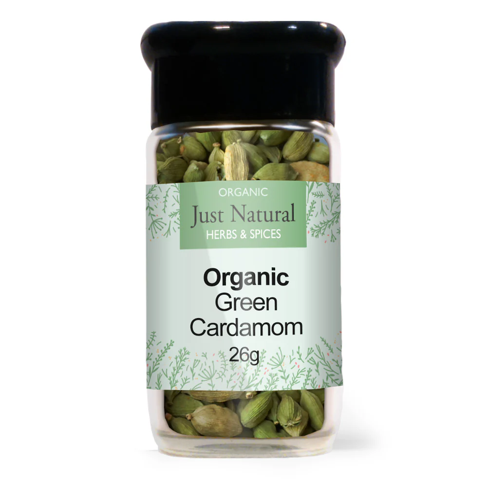 Just Natural Cardamom Whole (jar) 40g