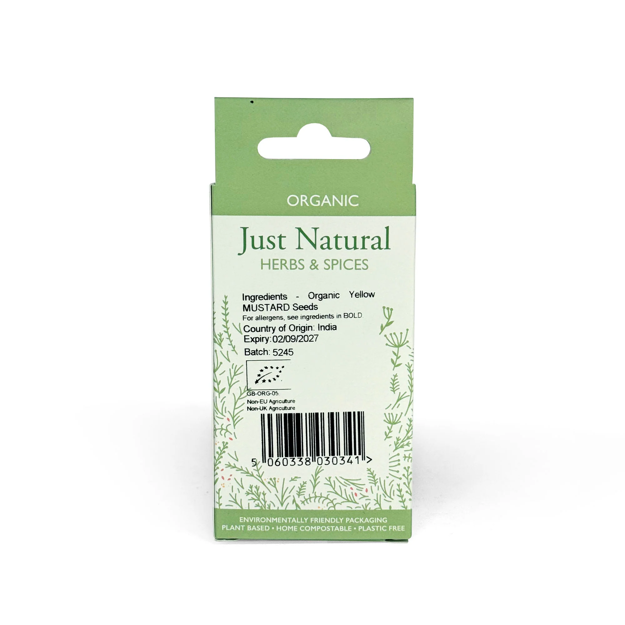 Just Natural Herbs Organic Yellow Mustard Seeds 50g - Image 2