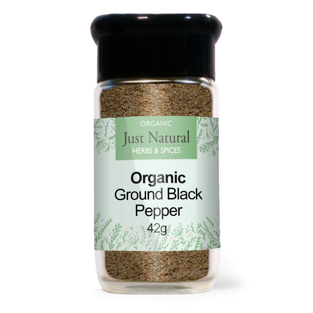Just Natural Pepper Ground Black (jar) 55g