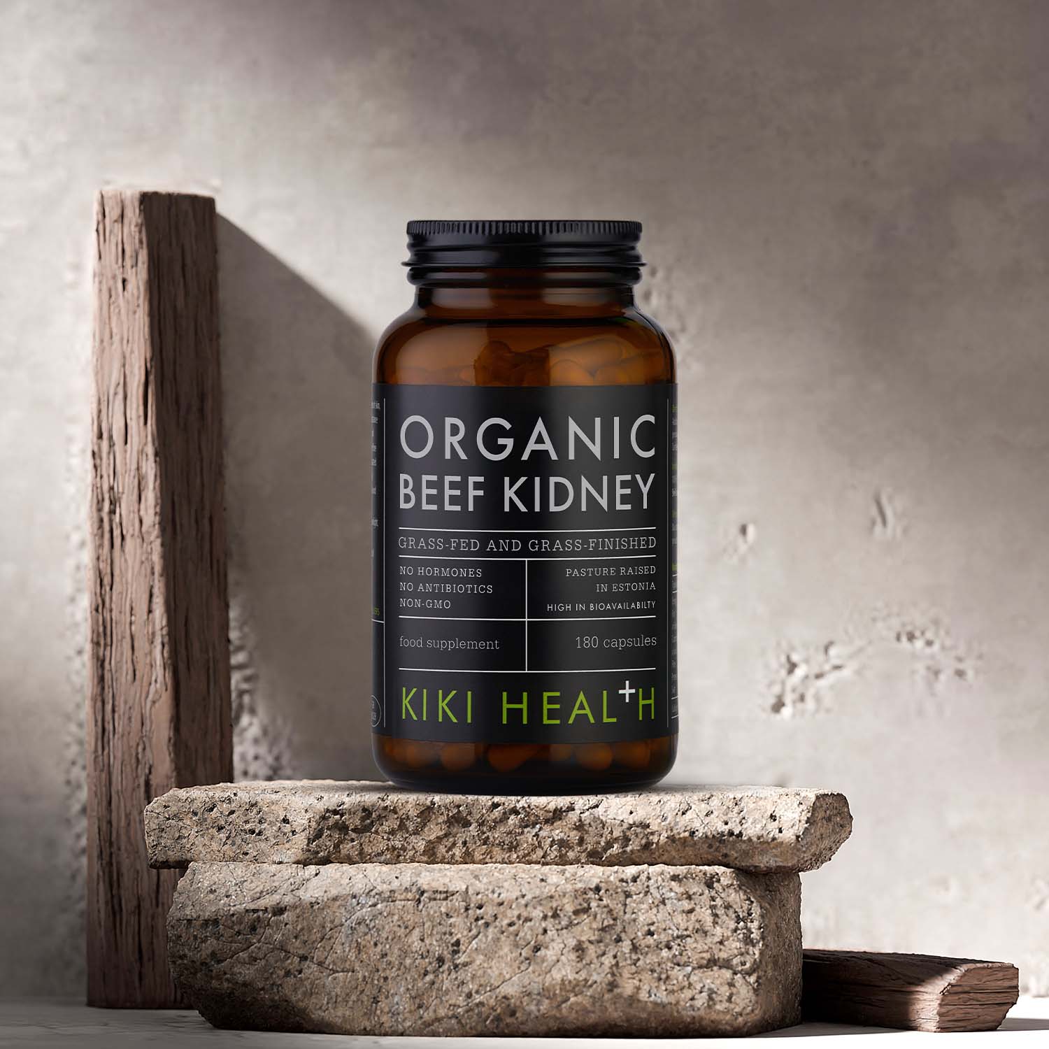 KIKI Health Organic Beef Kidney 180 caps - Image 2