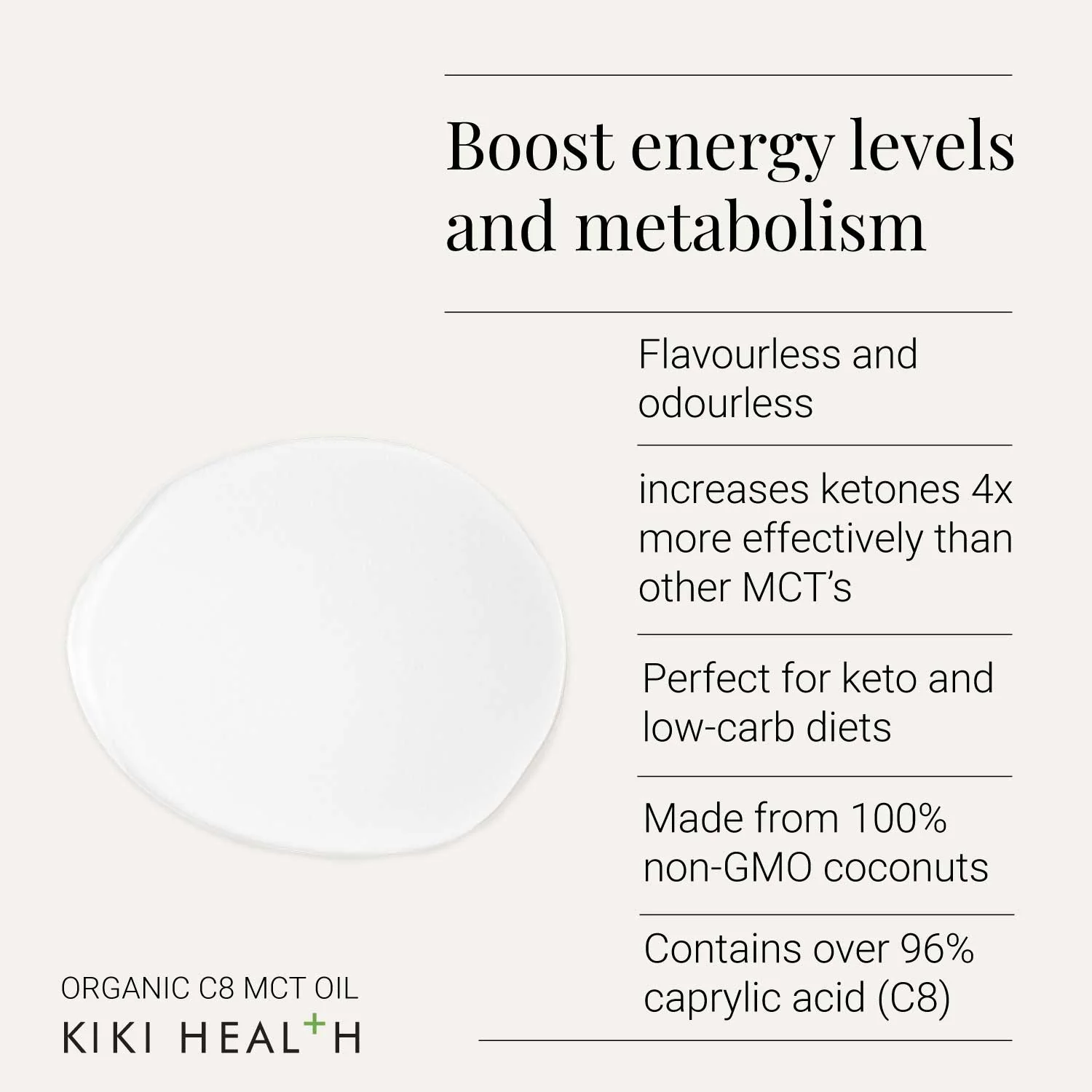 KIKI Health Organic C8 MCT Oil 500ml - Image 2