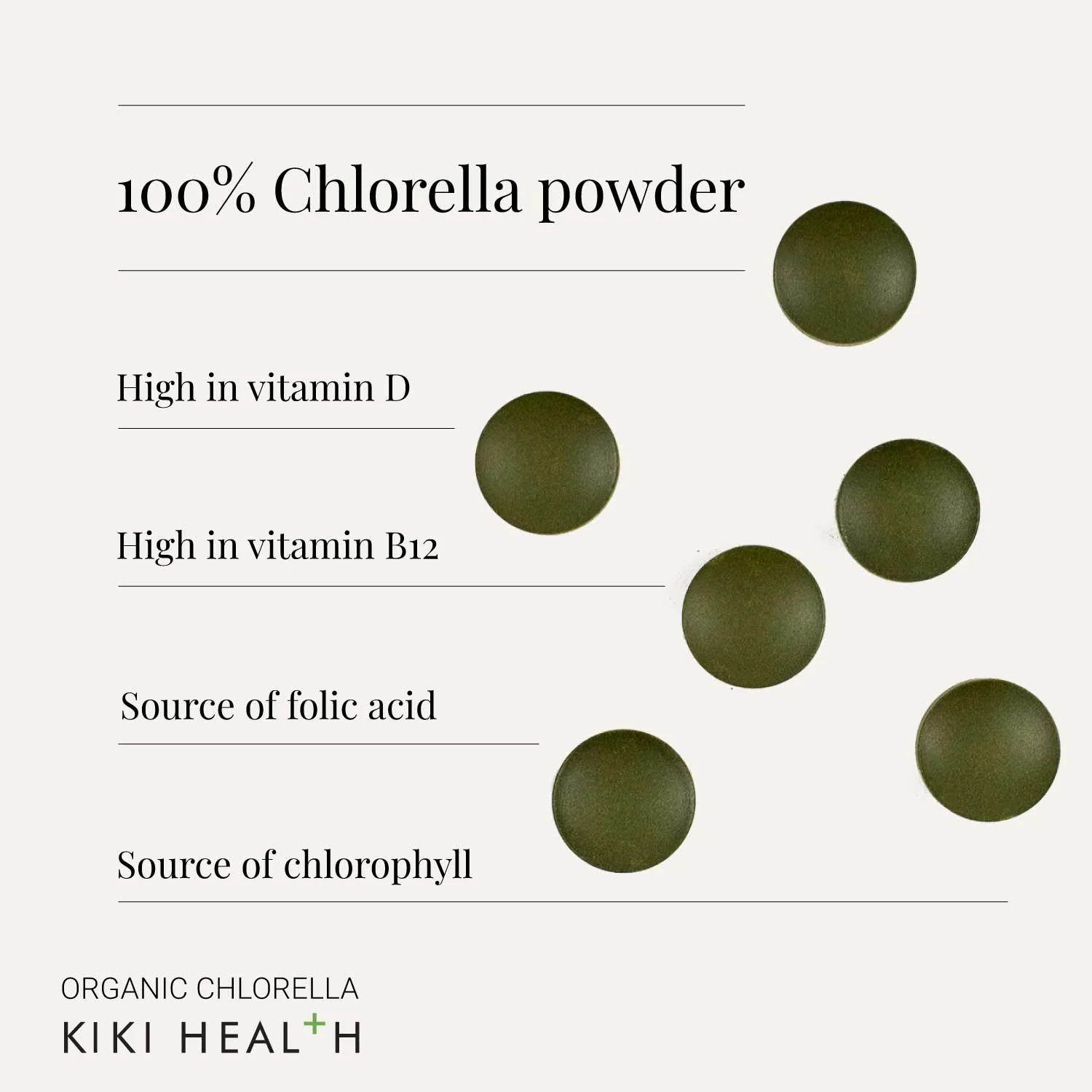 KIKI Health Organic Chlorella 200 tabs - Image 2