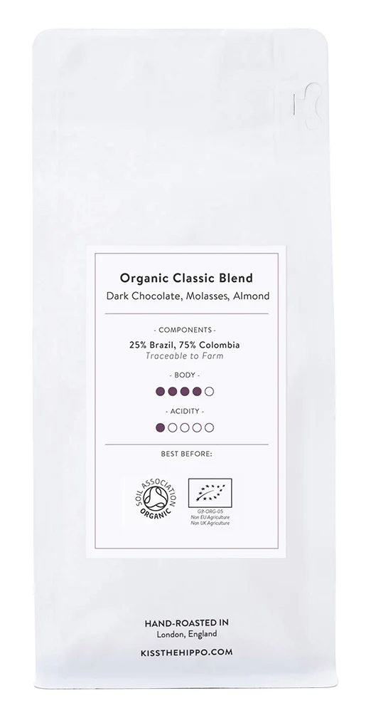 Kiss the Hippo Coffee Organic Classic Blend 250g (Whole Bean) 250g - Image 2