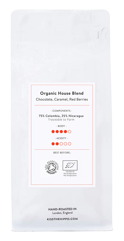Kiss the Hippo Coffee Organic House Blend 250g (Whole Bean) 250g - Image 2