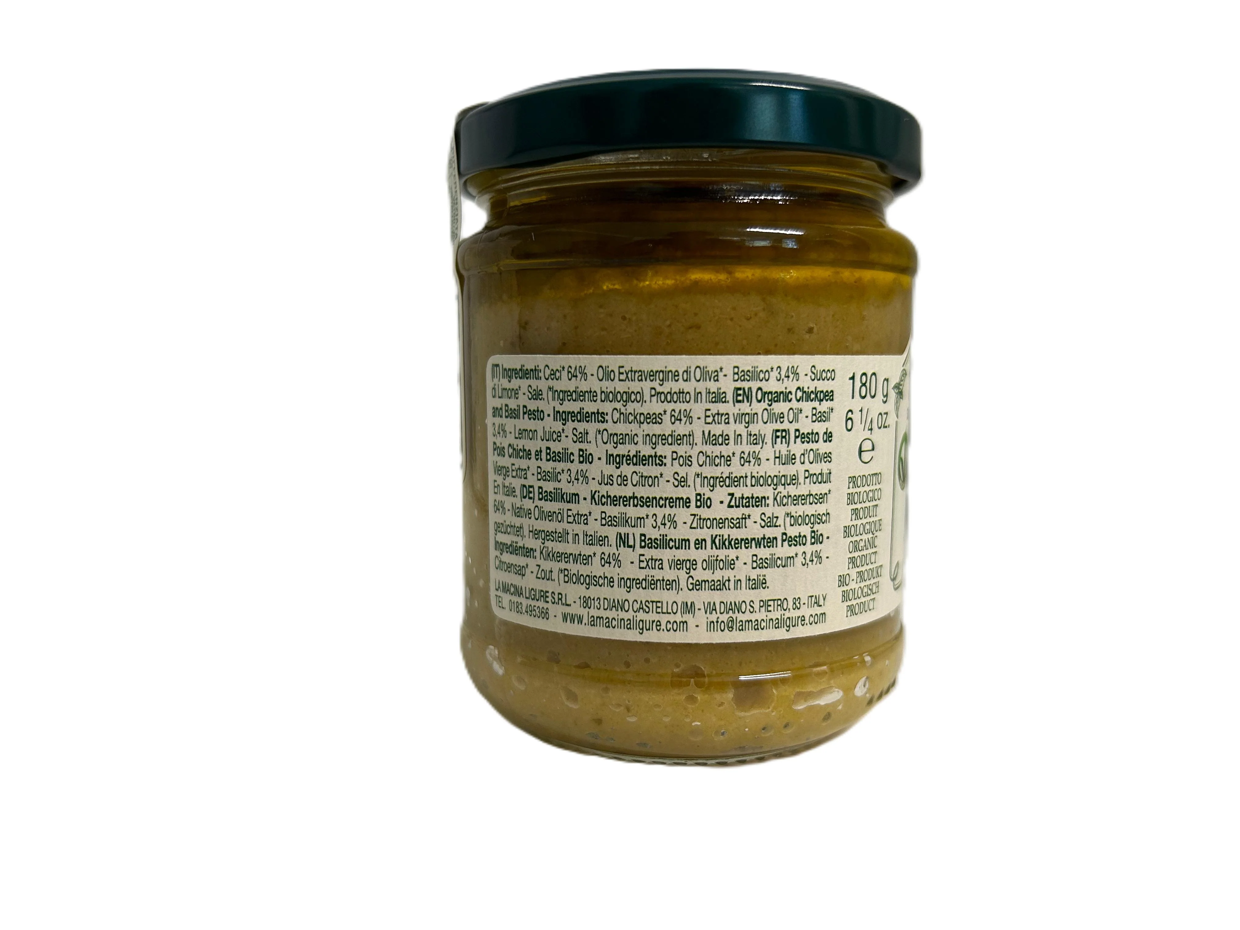 La Macina Ligure Chickpea and Basil Pesto 180g - Image 2