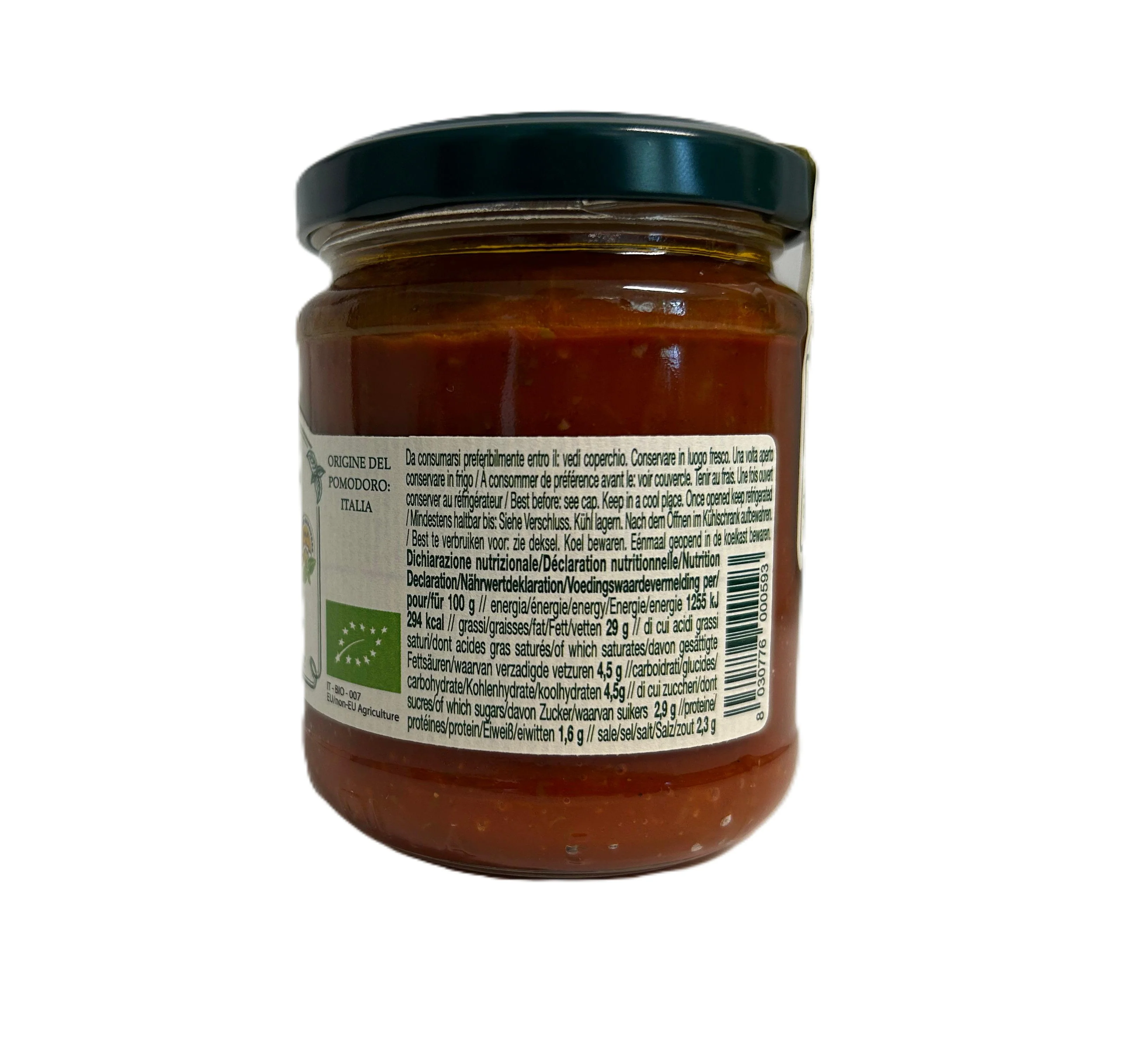 La Macina Ligure Tomato Sauce with Genovese Basil DOP 180g - Image 2