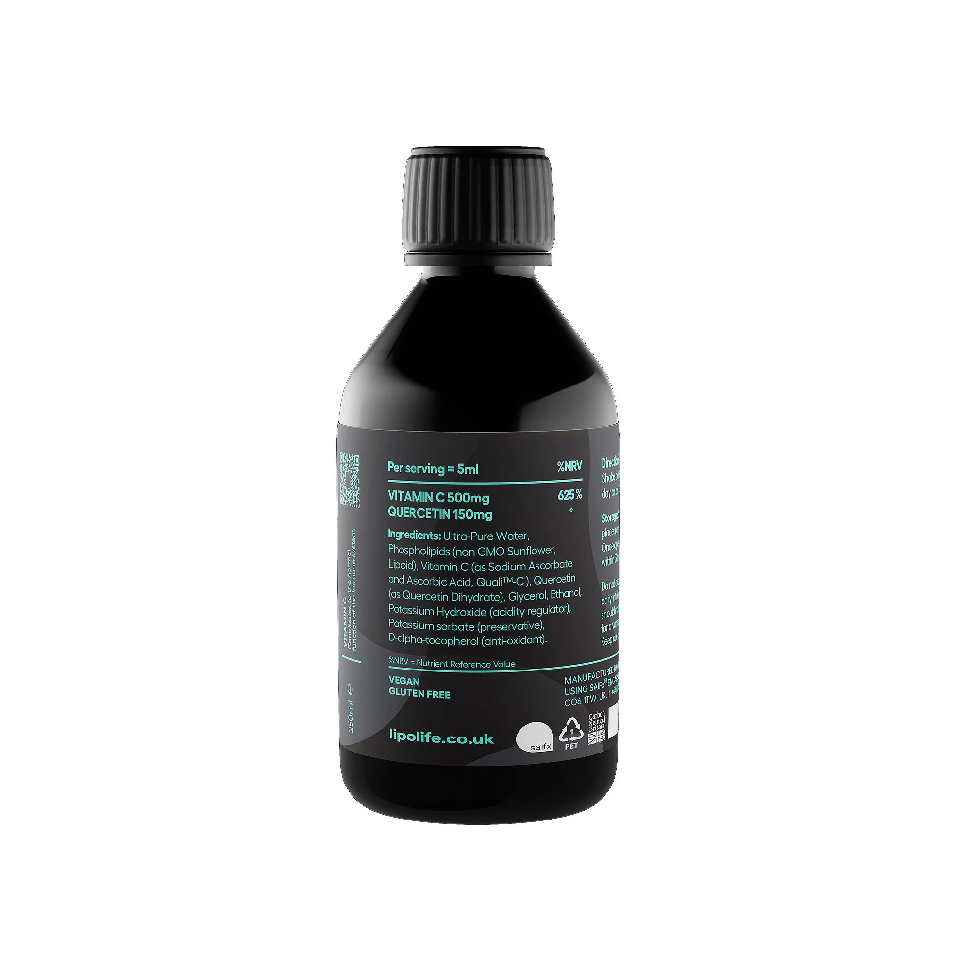 Lipolife LVC6 - Liposomal Vitamin C and Quercetin 240ml - Image 2