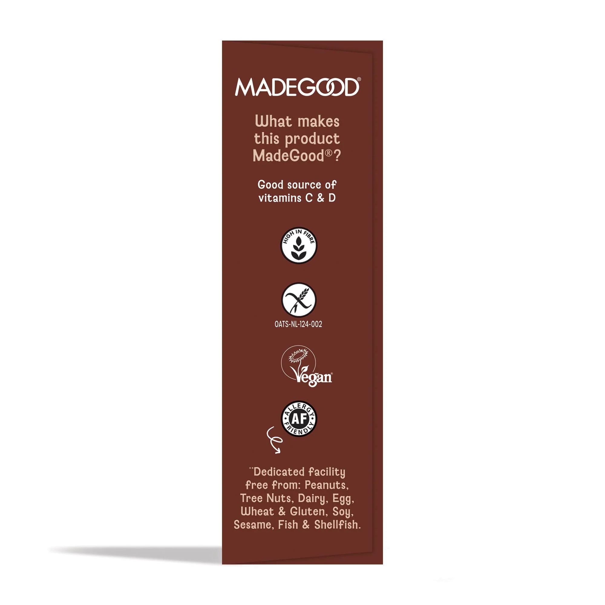 "MadeGood Granola Bar, Chocolate Chip" 6x24g - Image 3