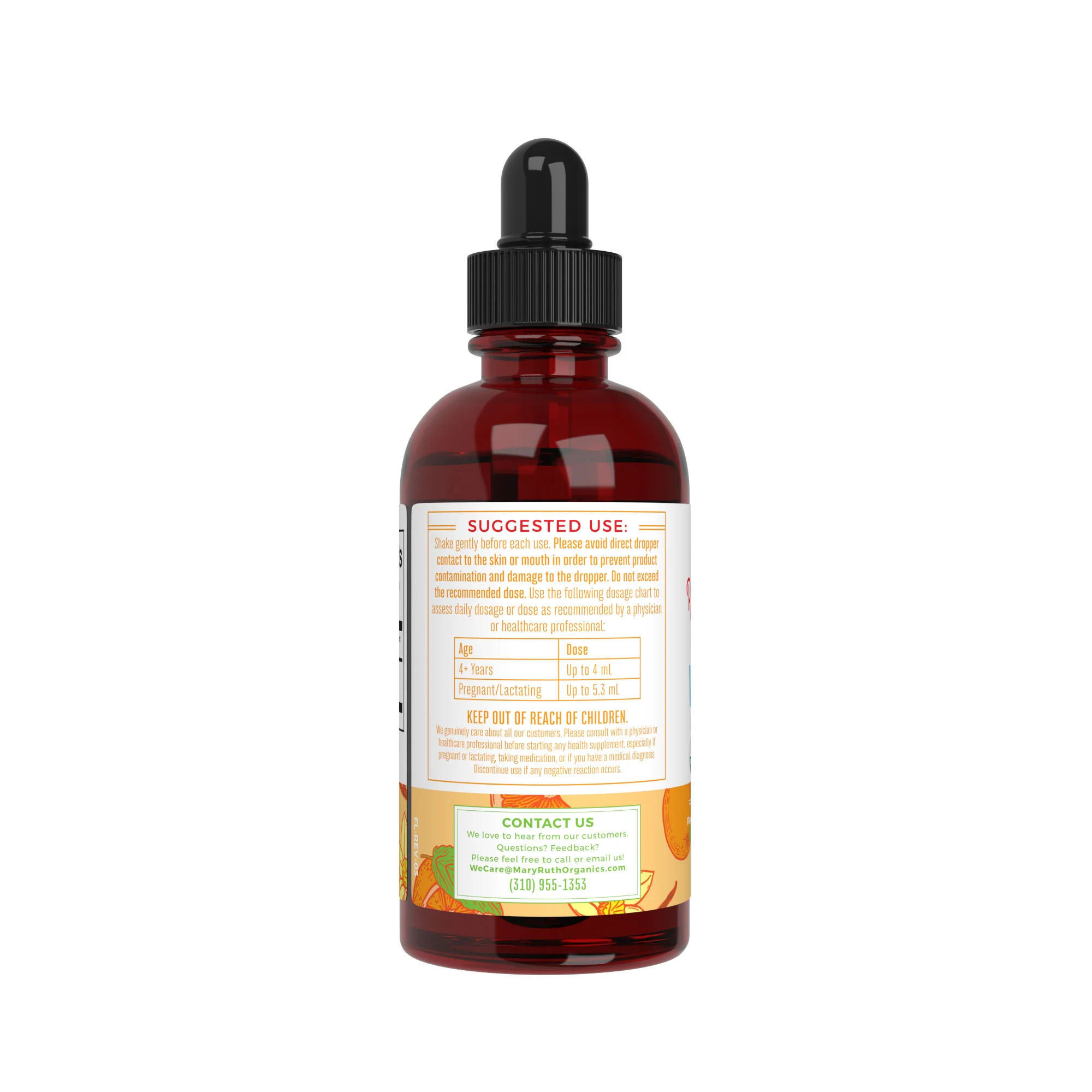 "MaryRuth's Adult Vitamin C Drops, Orange Vanilla" 118ml - Image 4