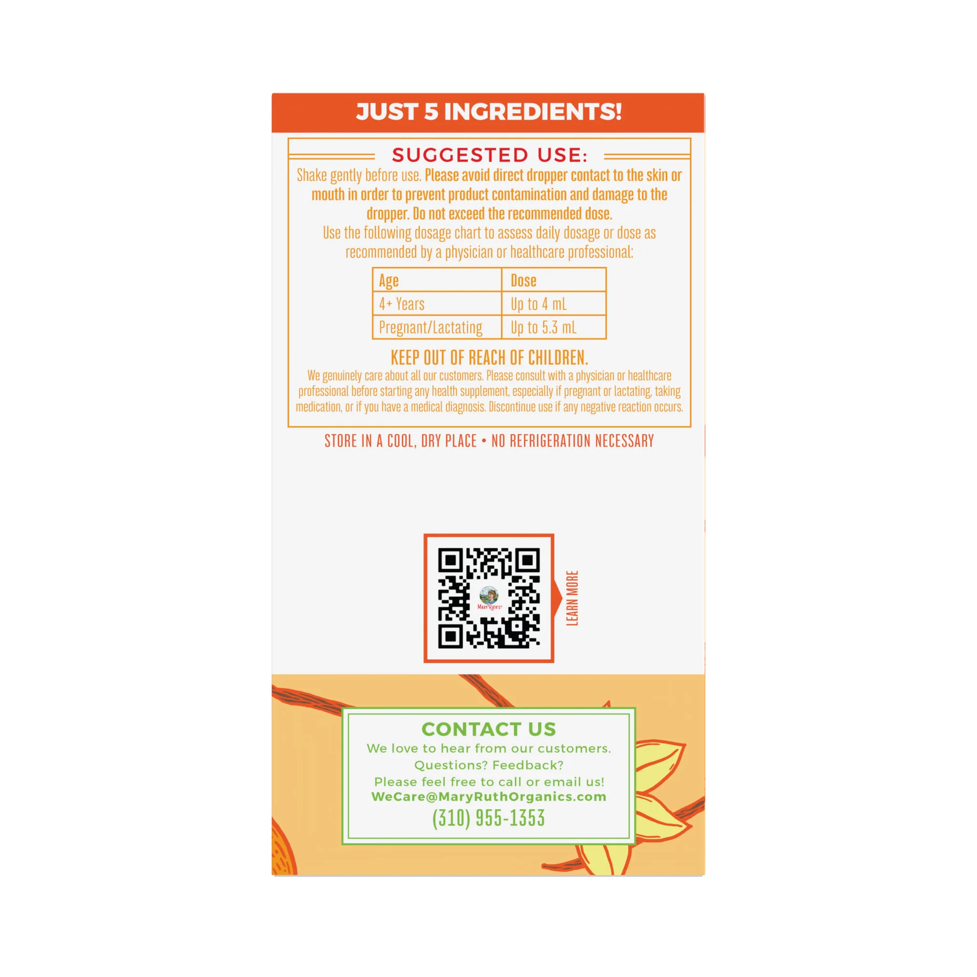 "MaryRuth's Adult Vitamin C Drops, Orange Vanilla" 118ml - Image 9