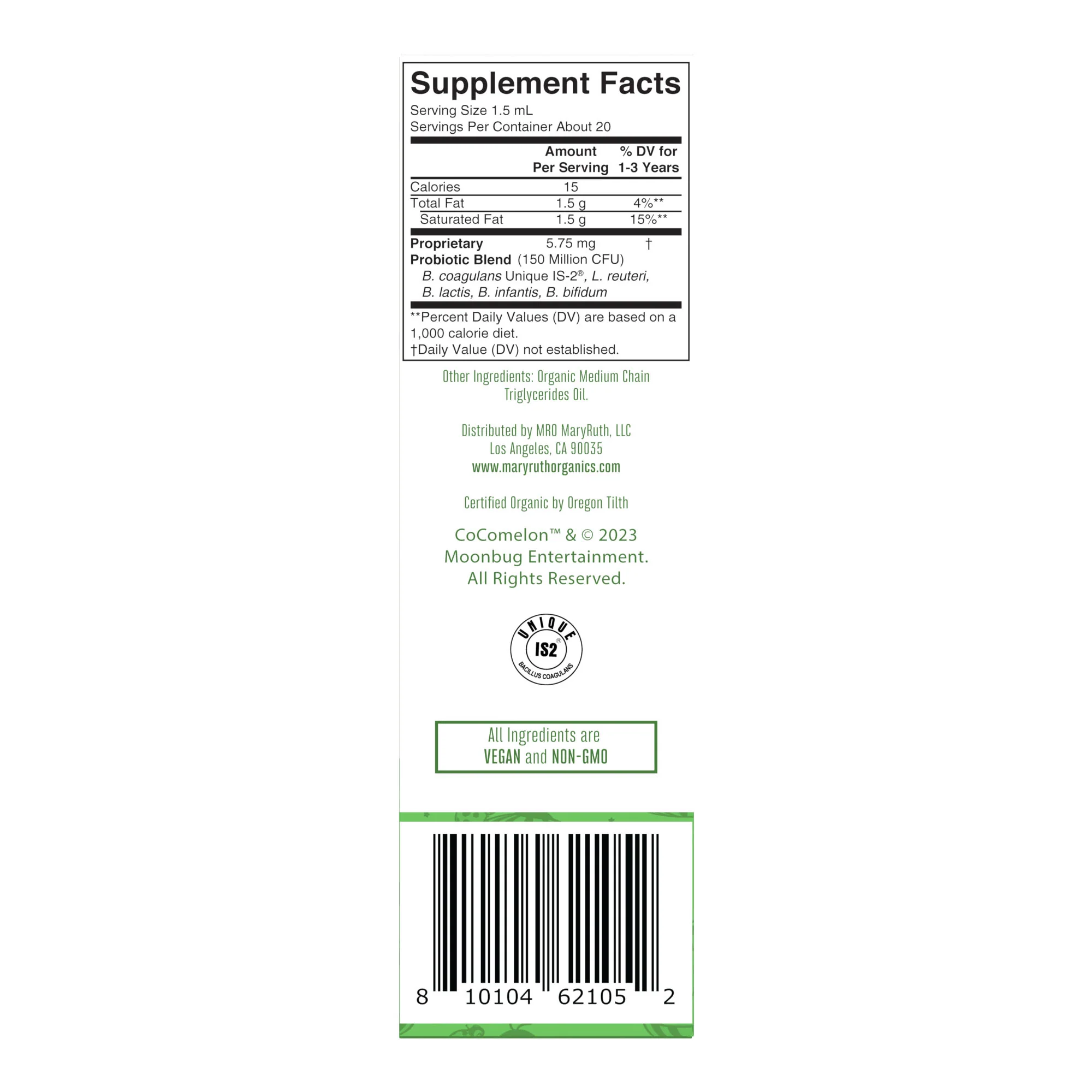 "MaryRuth's Coco Toddler Probiotic Drops, Unflavored" 29ml - Image 6