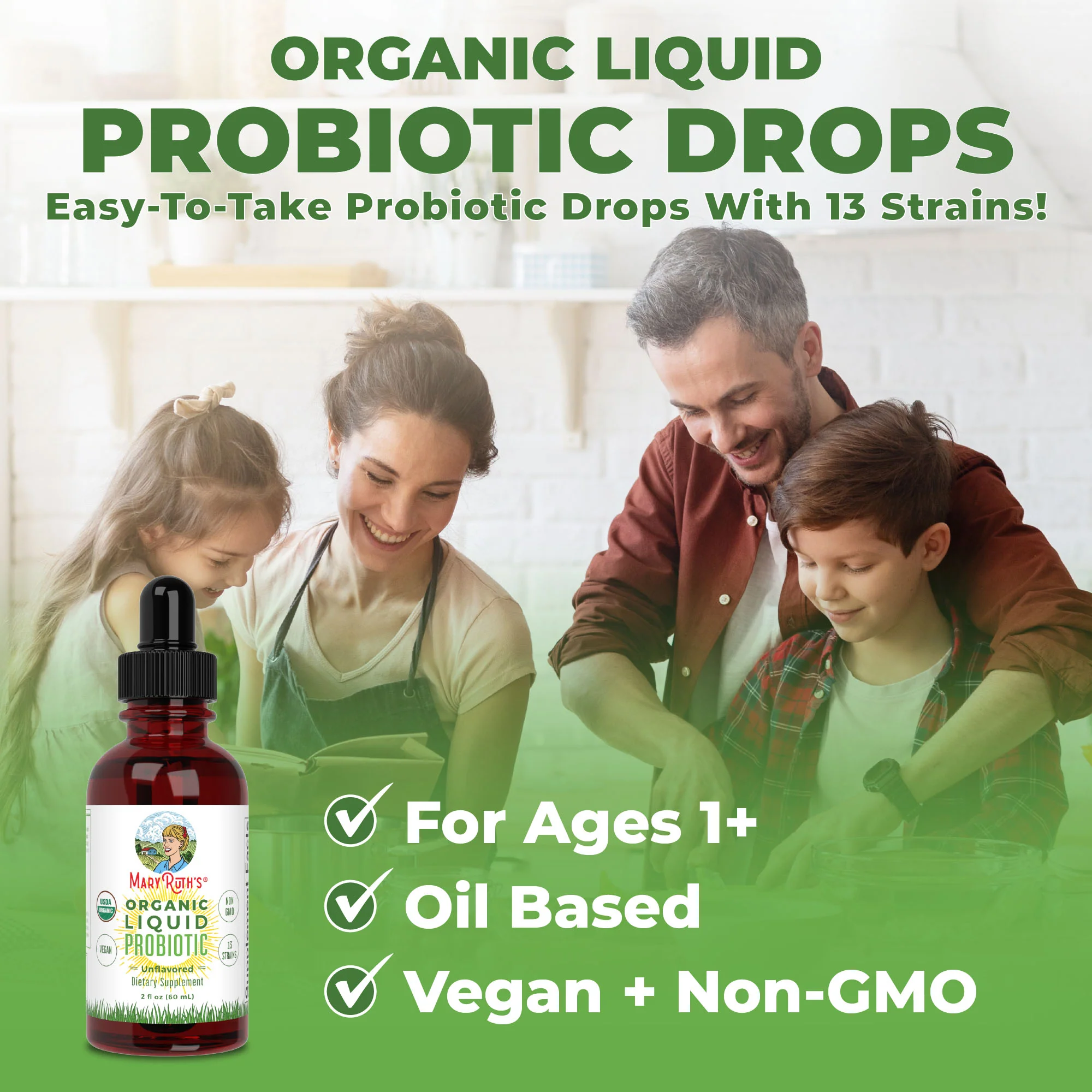 MaryRuth's Probiotic Drops (Unflavoured) 59ml - Image 4