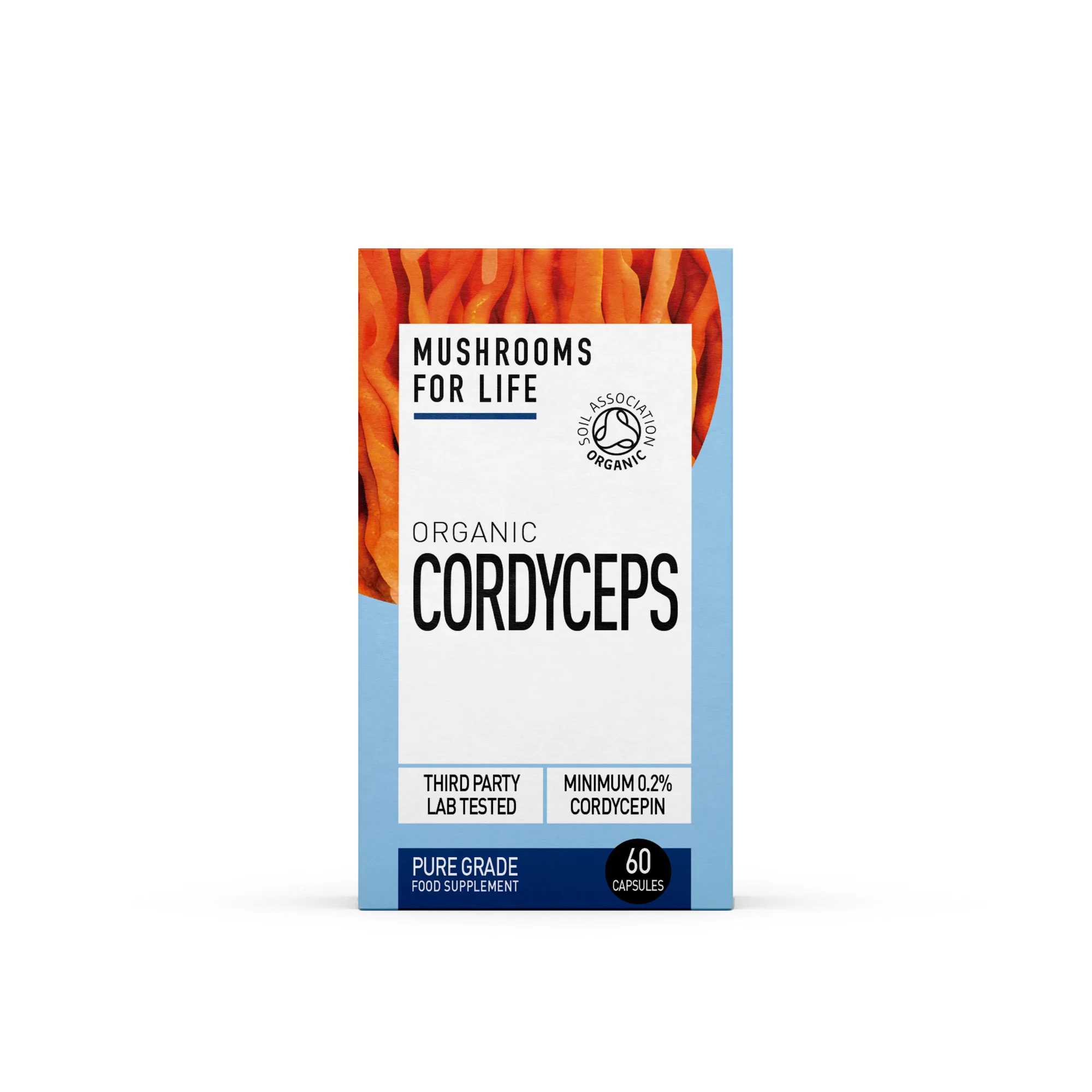 Mushrooms For Life Organic Cordyceps Pure Grade Extract Capsules 60 caps