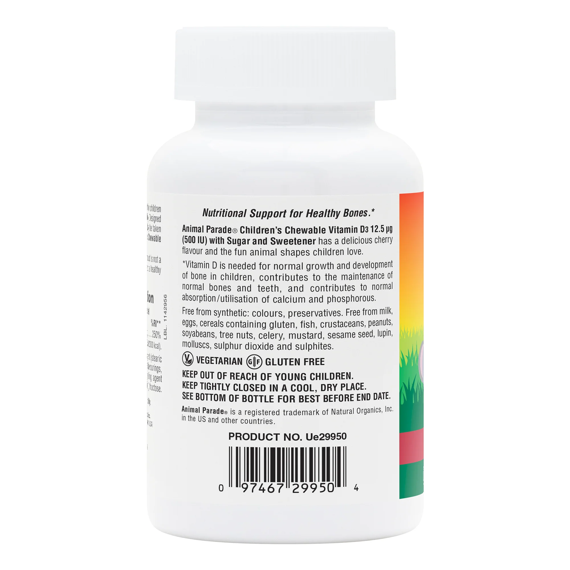 Nature's Plus Animal Parade Children's Chewable Vitamin D3 500 IU 90 tabs - Image 3