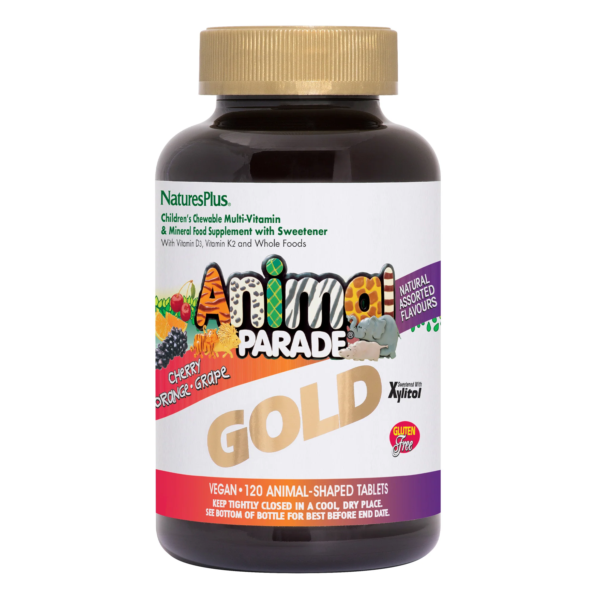 Nature's Plus Animal Parade GOLD Multivitamin Childrens Chewables - Assorted 120 tabs