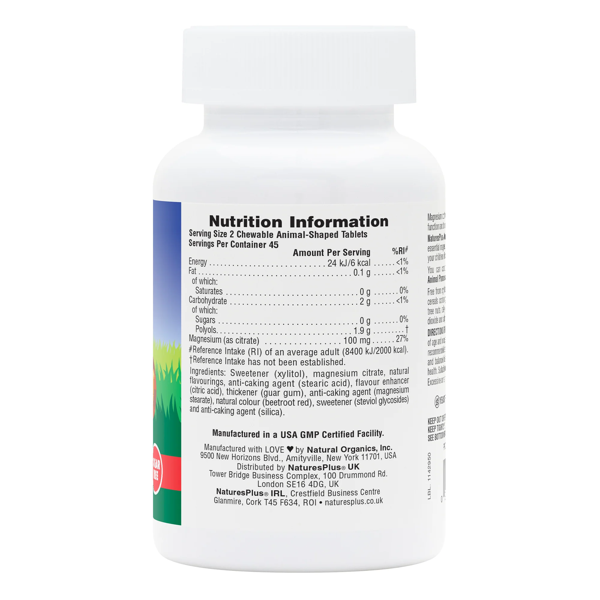 Nature's Plus Animal Parade Mag Kidz Children's Chewable Magnesium Gummies 90 tabs - Image 2