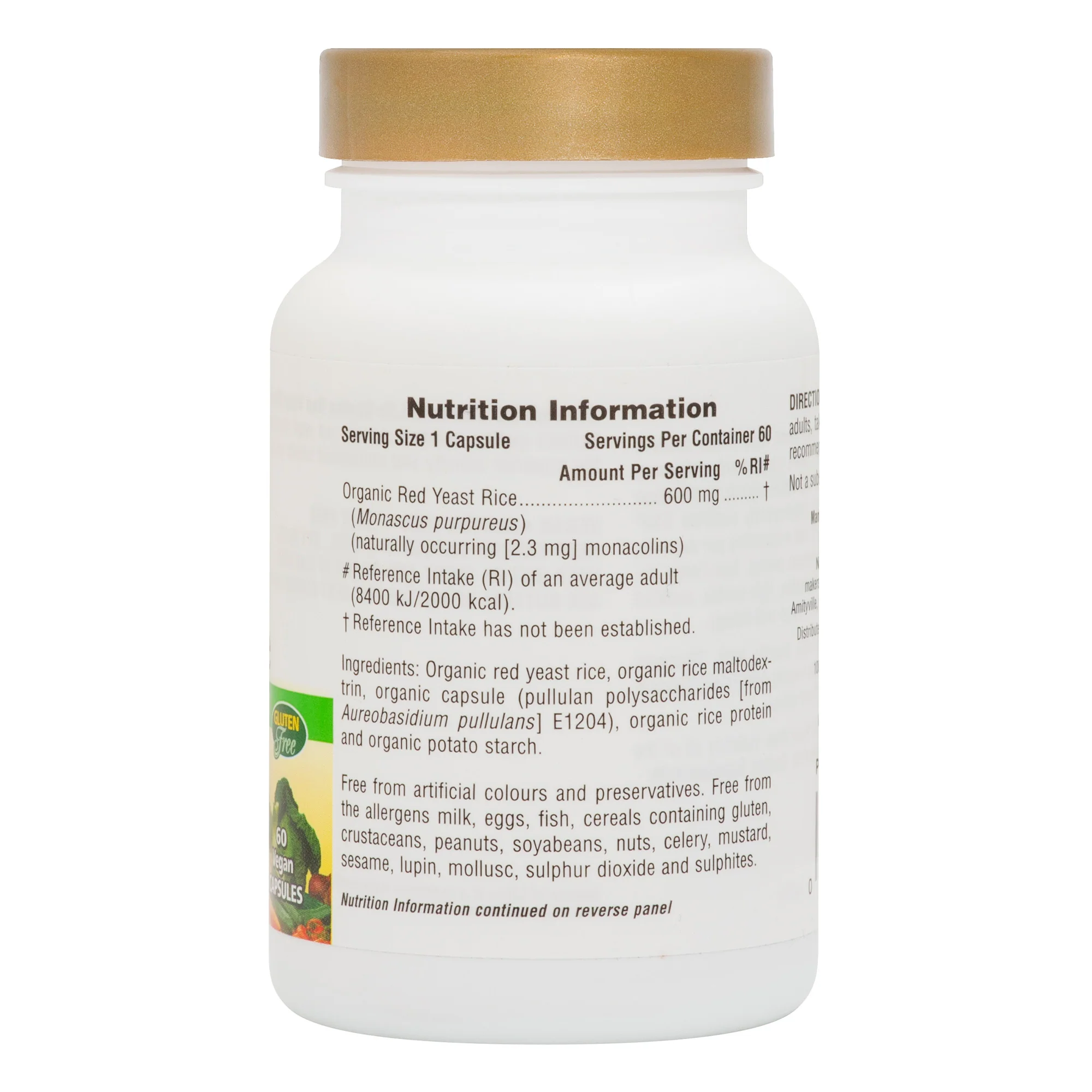 Nature's Plus Red Yeast Rice 60 caps - Image 2