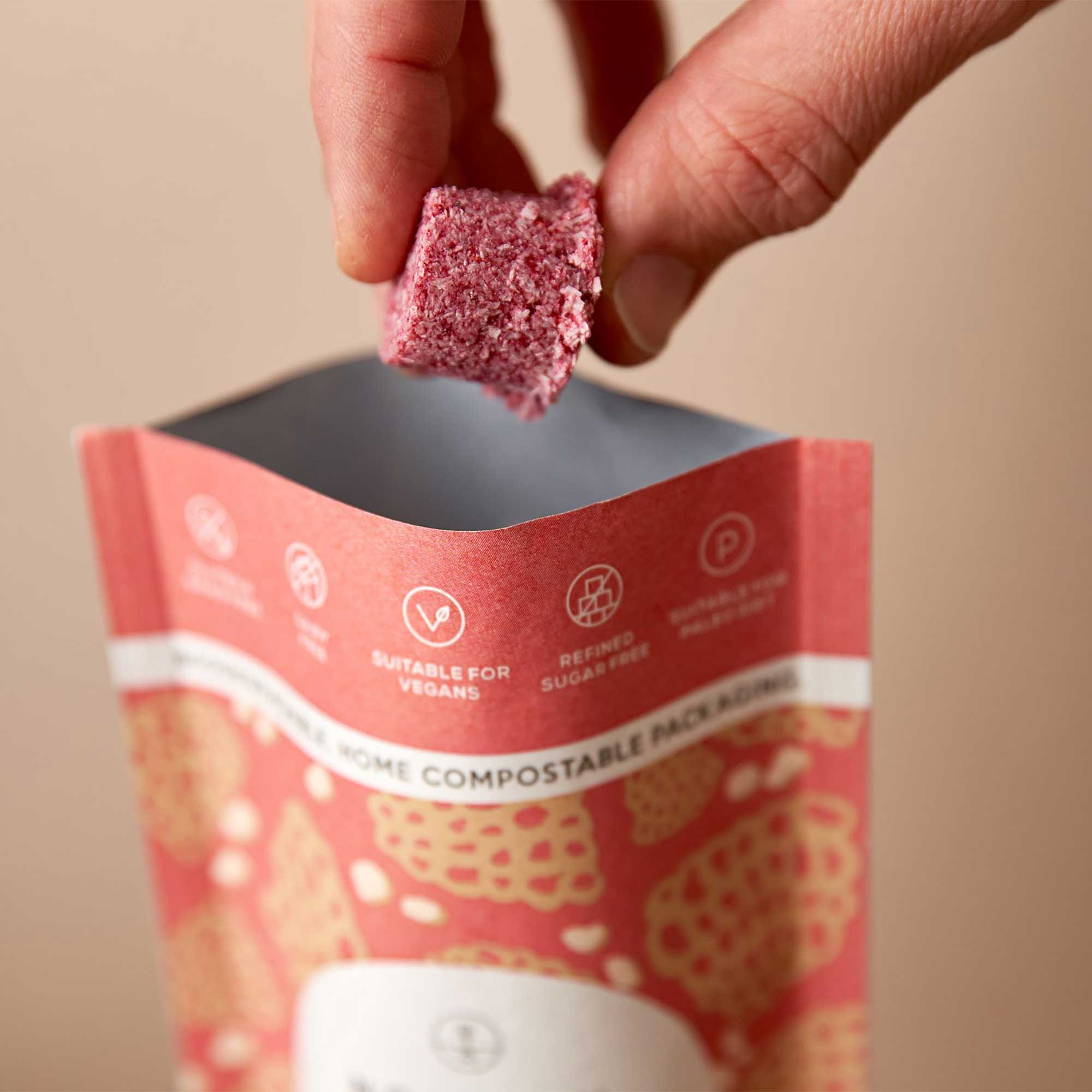 Nourish Raspberry Coconut Crunch Macaroons 110g - Image 3