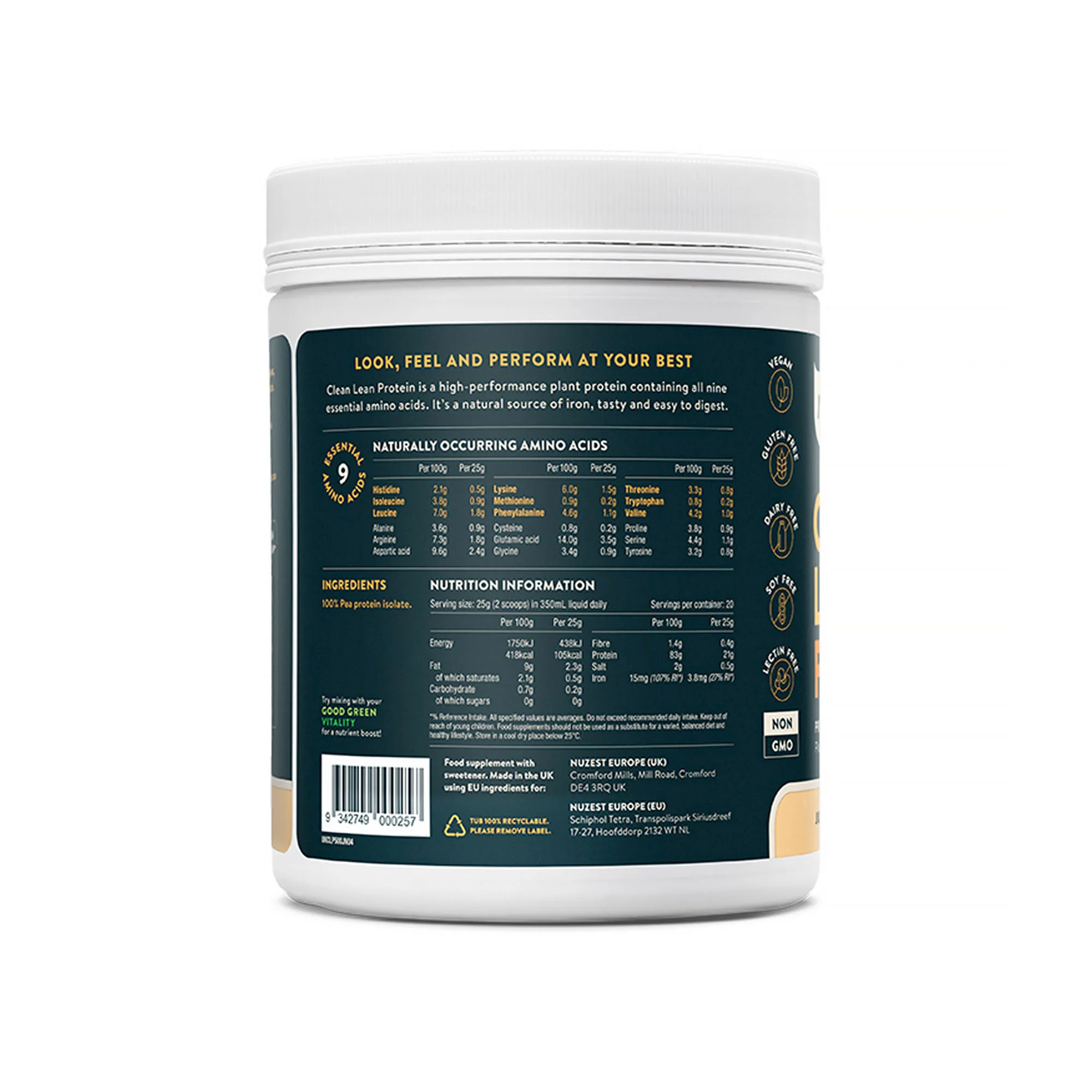 Nuzest Clean Lean Protein Just Natural 500g - Image 3