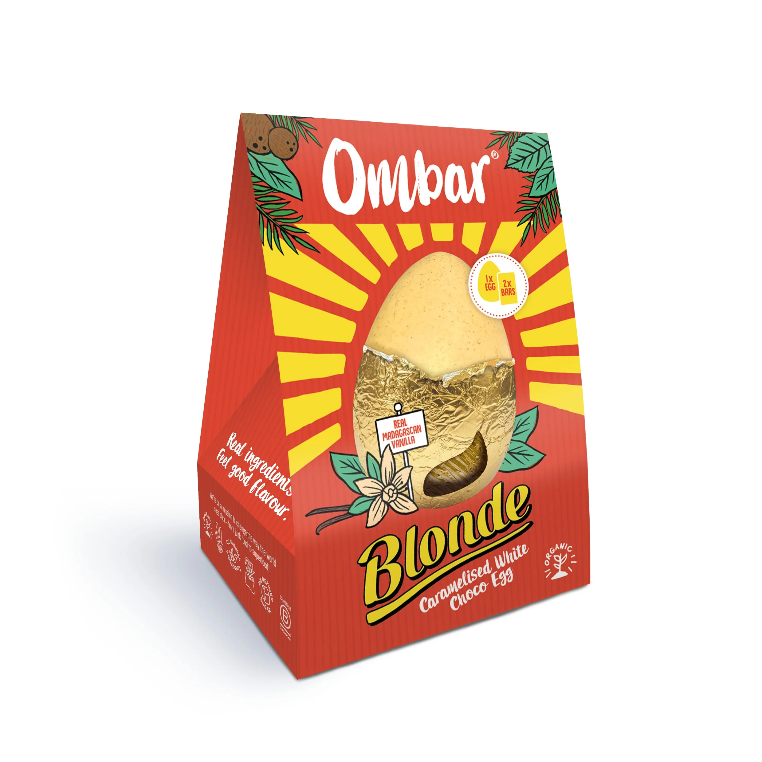 Ombar Blonde caramelised white choco easter egg 216g - Image 2