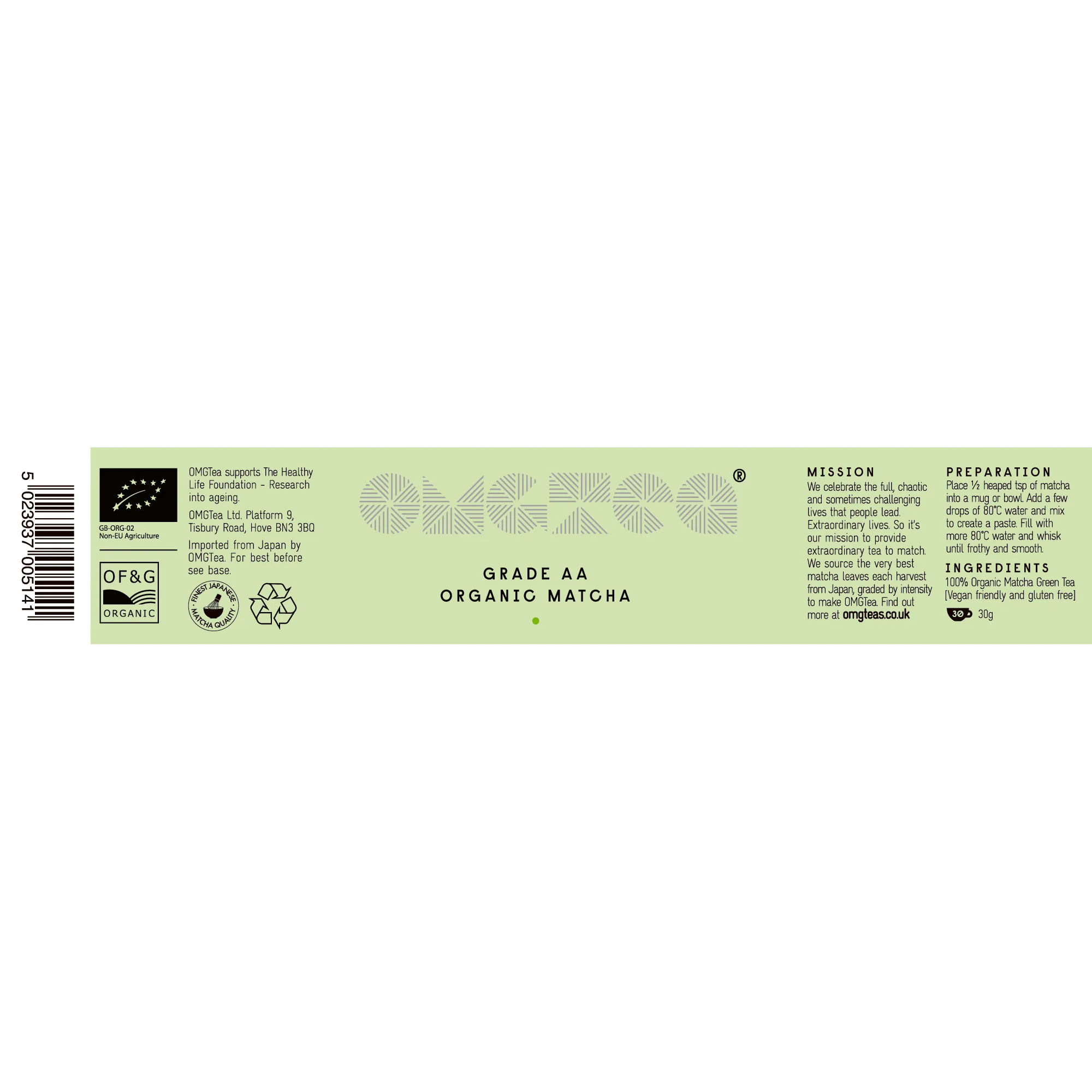 OMGTEA AA Grade Matcha 30g - Image 2