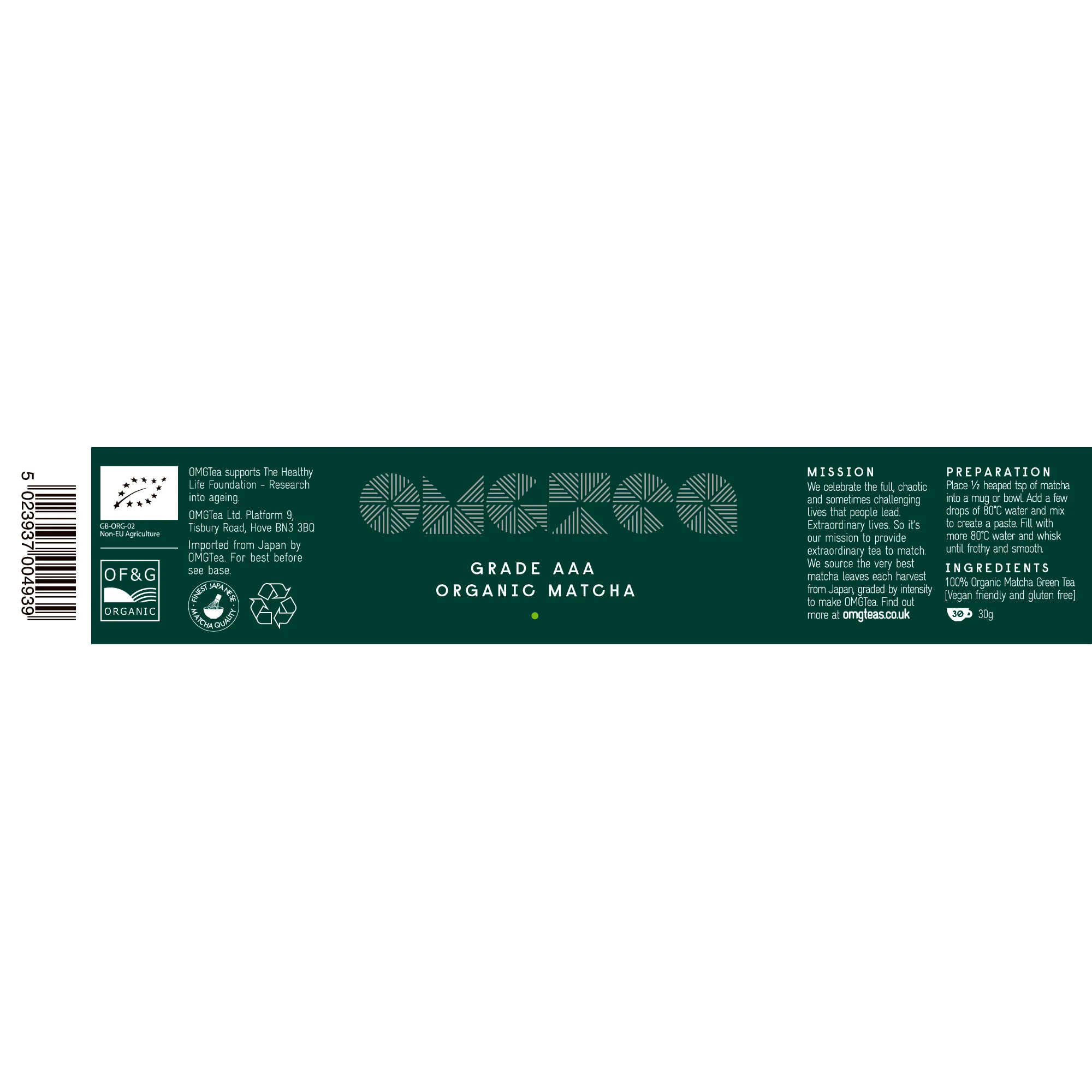 OMGTEA AAA Grade Matcha 30g - Image 2