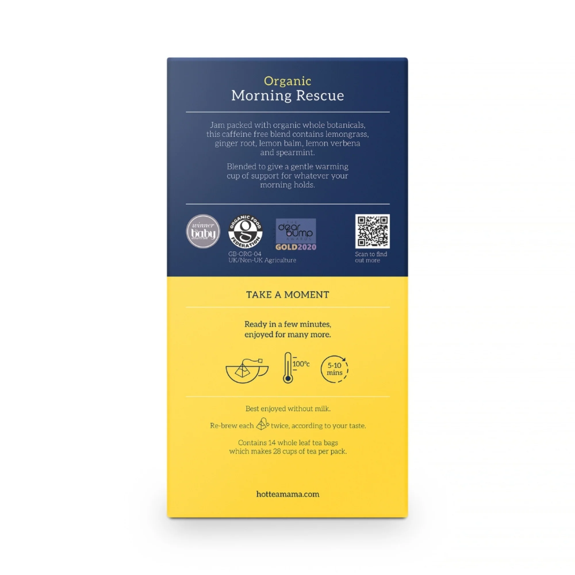 Organic Morning Rescue Herbal Tea 28g - Image 2