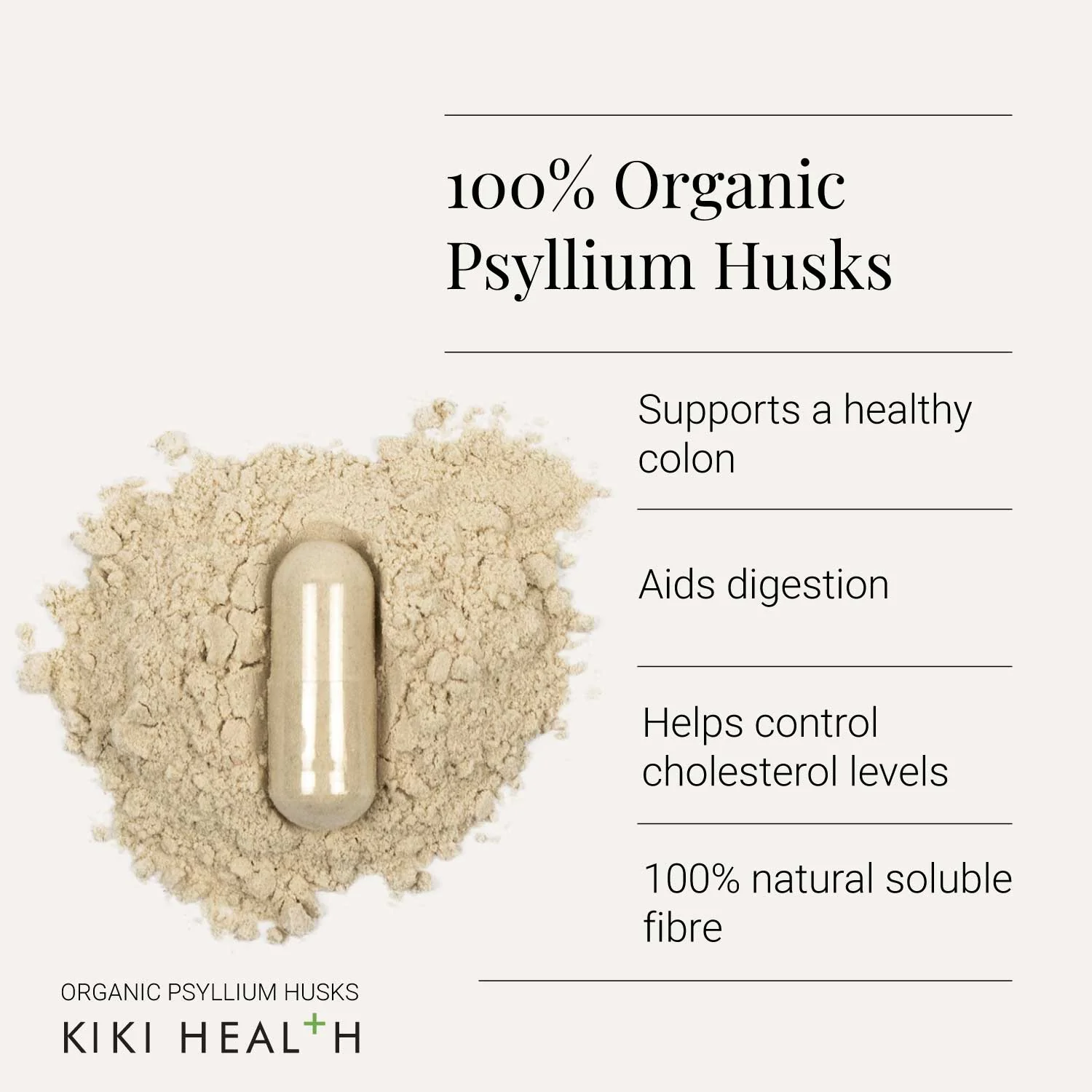 Organic Psyllium Husks Capsules 120 Vegicaps - Image 4