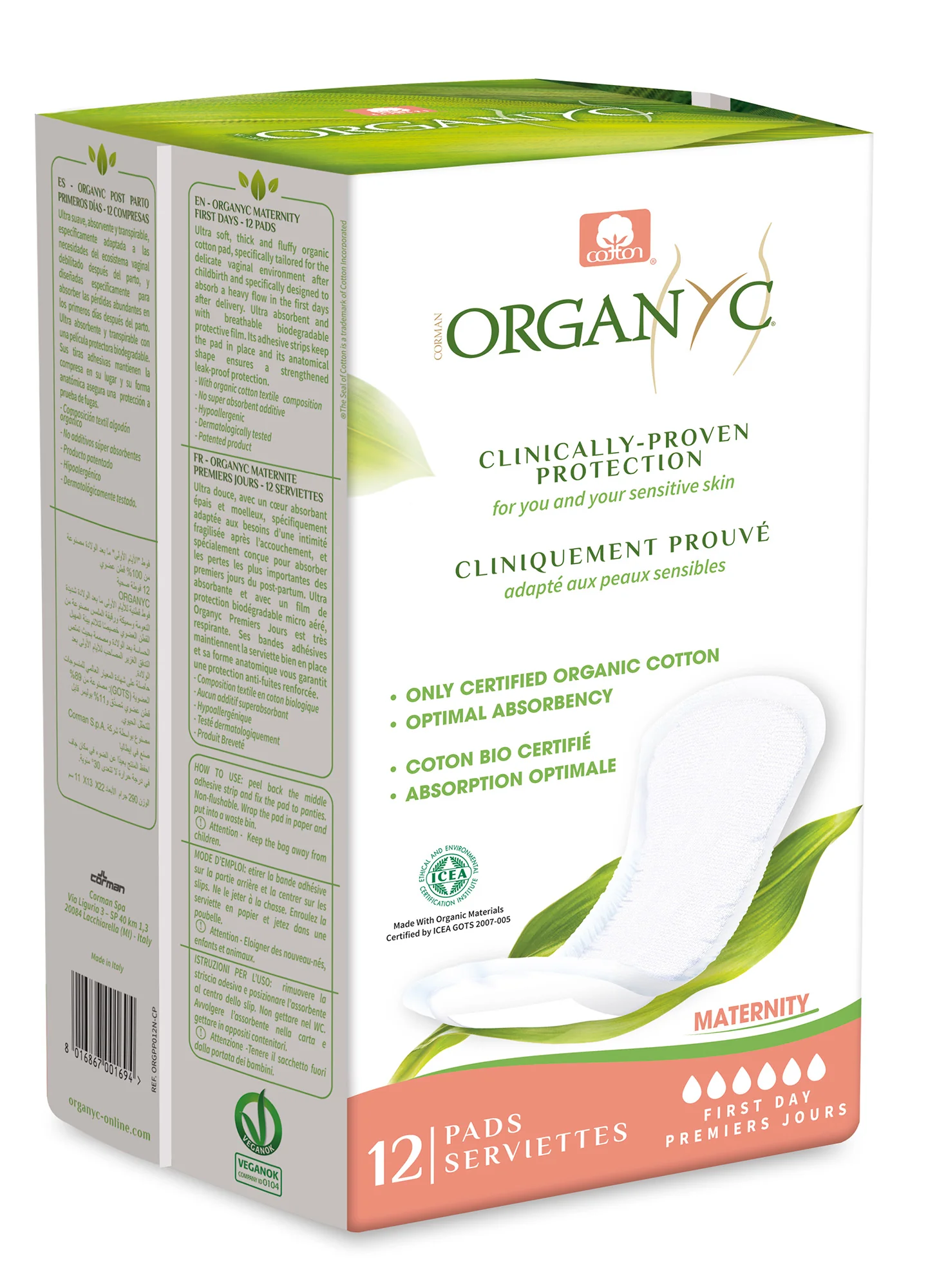 Organyc Maternity Pads 12pc - Image 2