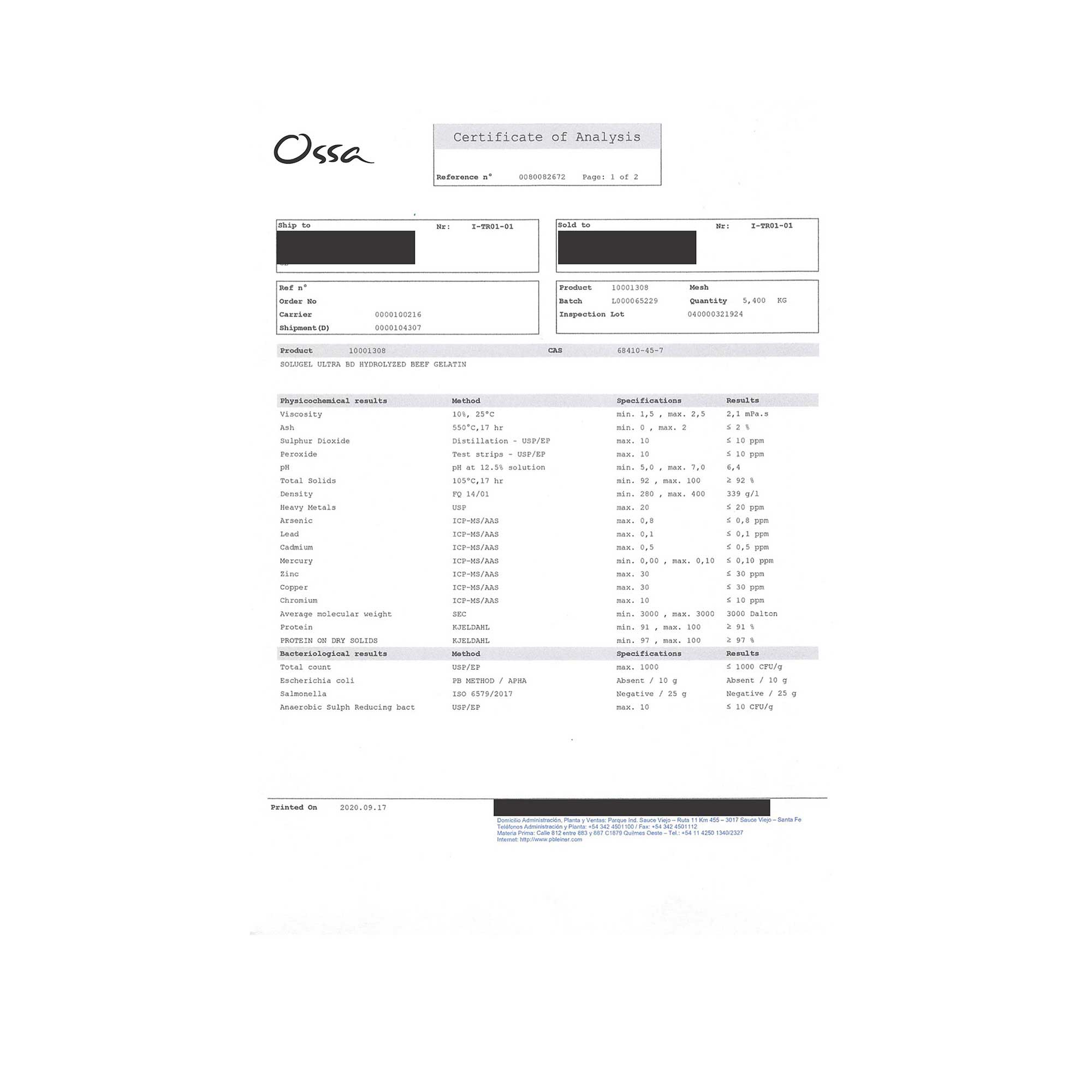 Ossa Grass Fed Collagen Peptides 400g - Image 5
