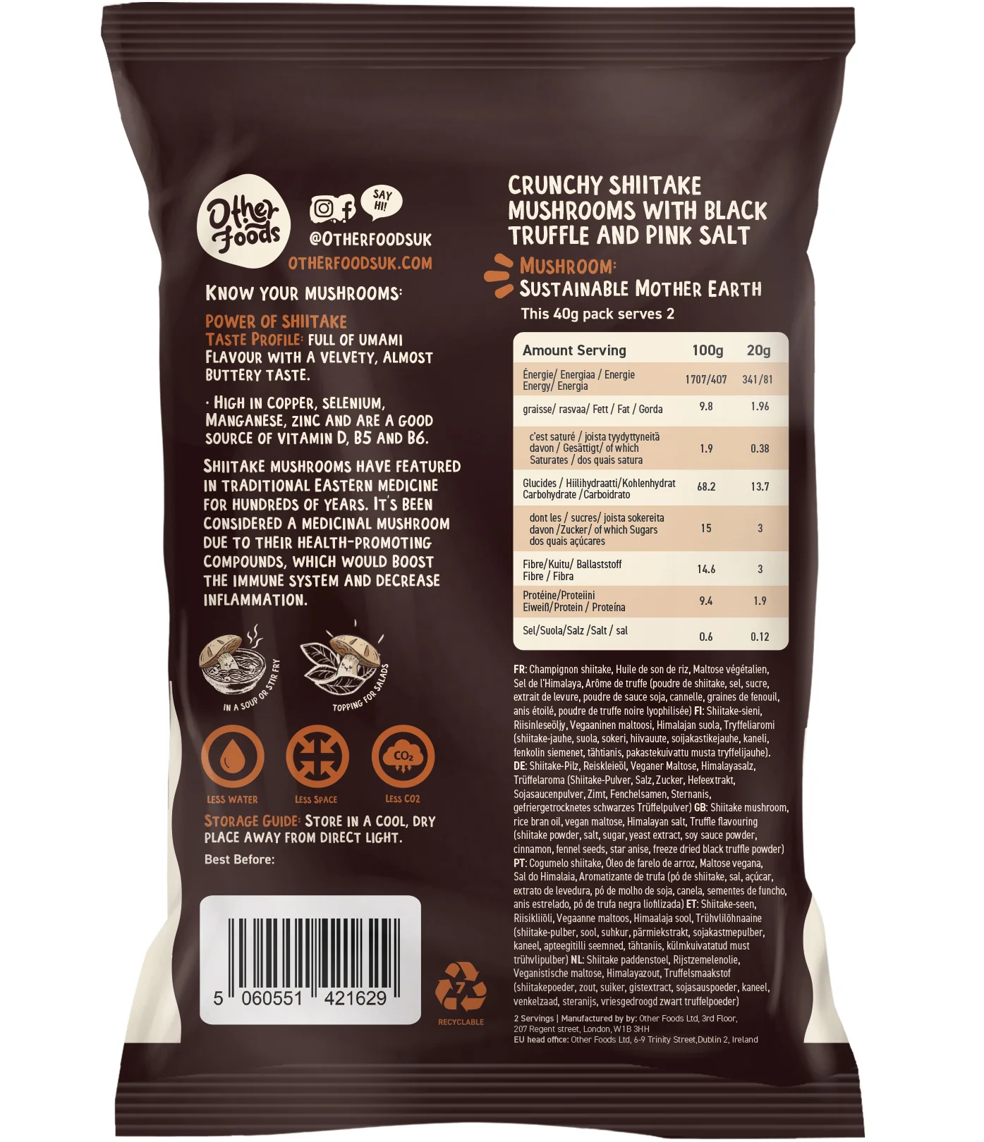 Other Foods Crunchy Shiitake Mushrooms Truffle Flavour 40g - Image 2