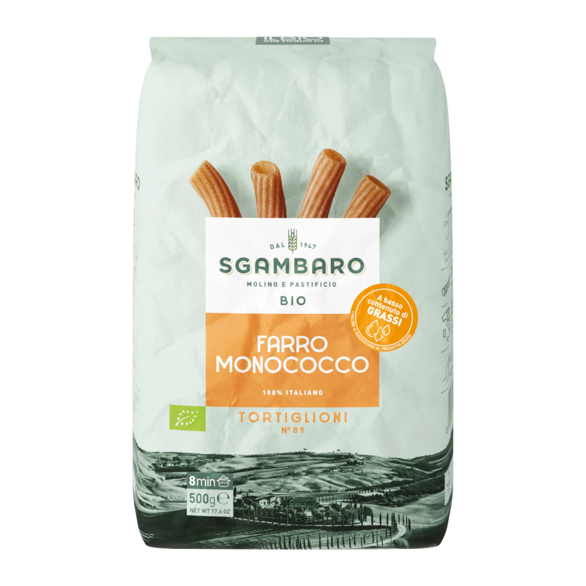Pasta Sgambaro Organic Einkorn Tortiglioni Pasta 500g
