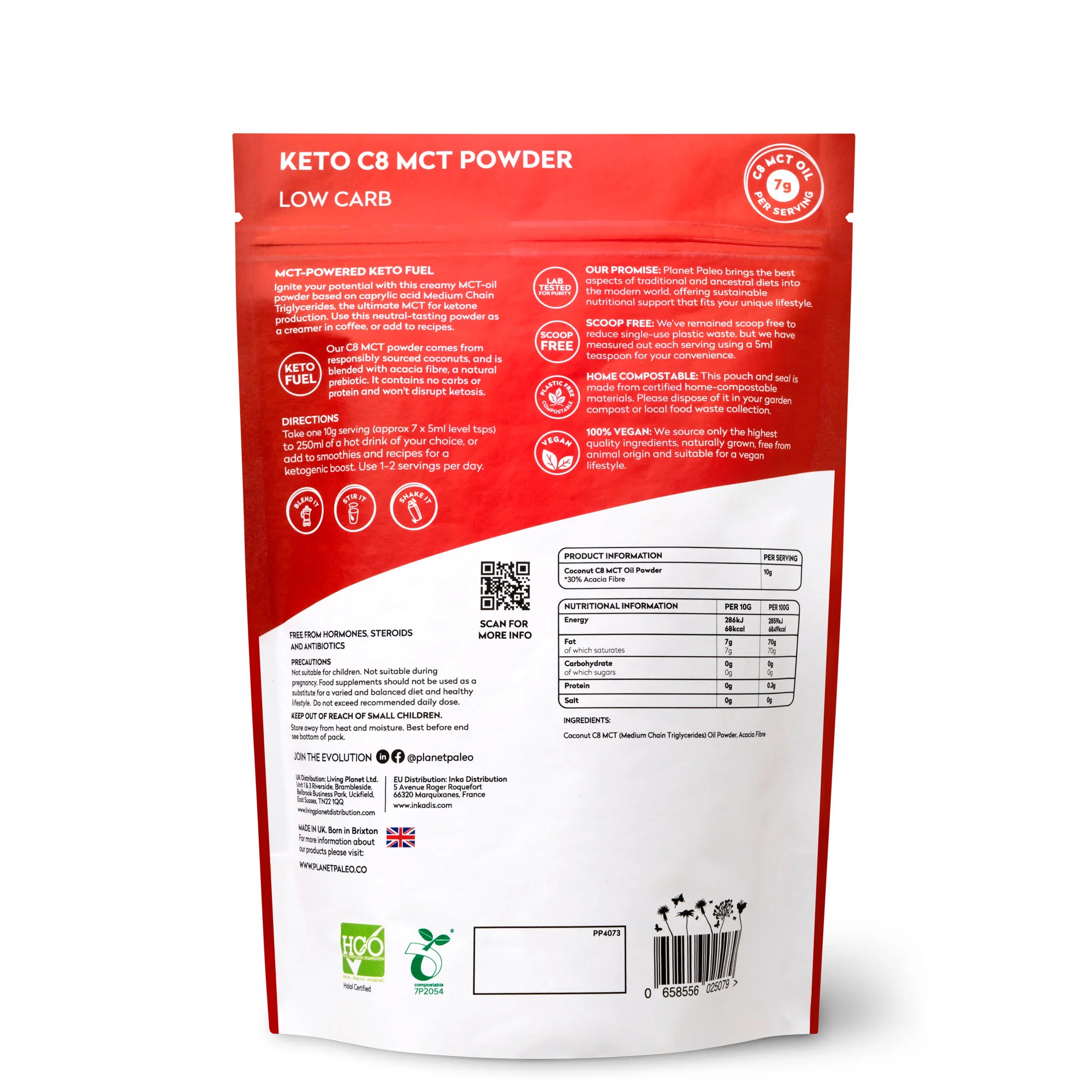 Planet Paleo Keto C8 MCT Powder 220g - Image 2