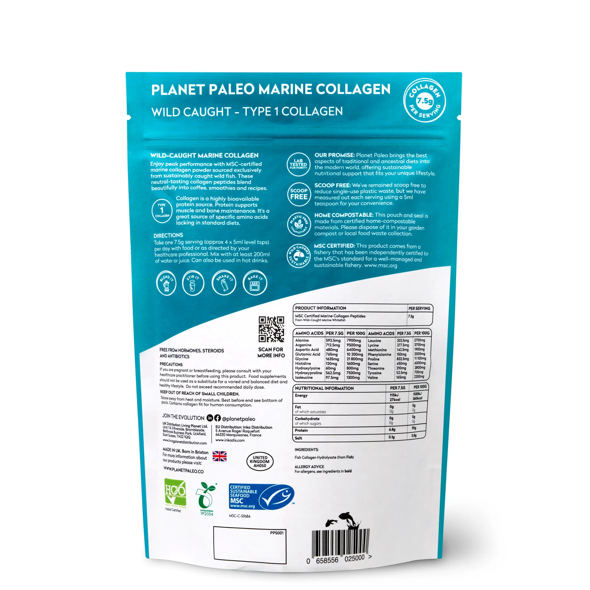 Planet Paleo Marine Collagen 225g - Image 2