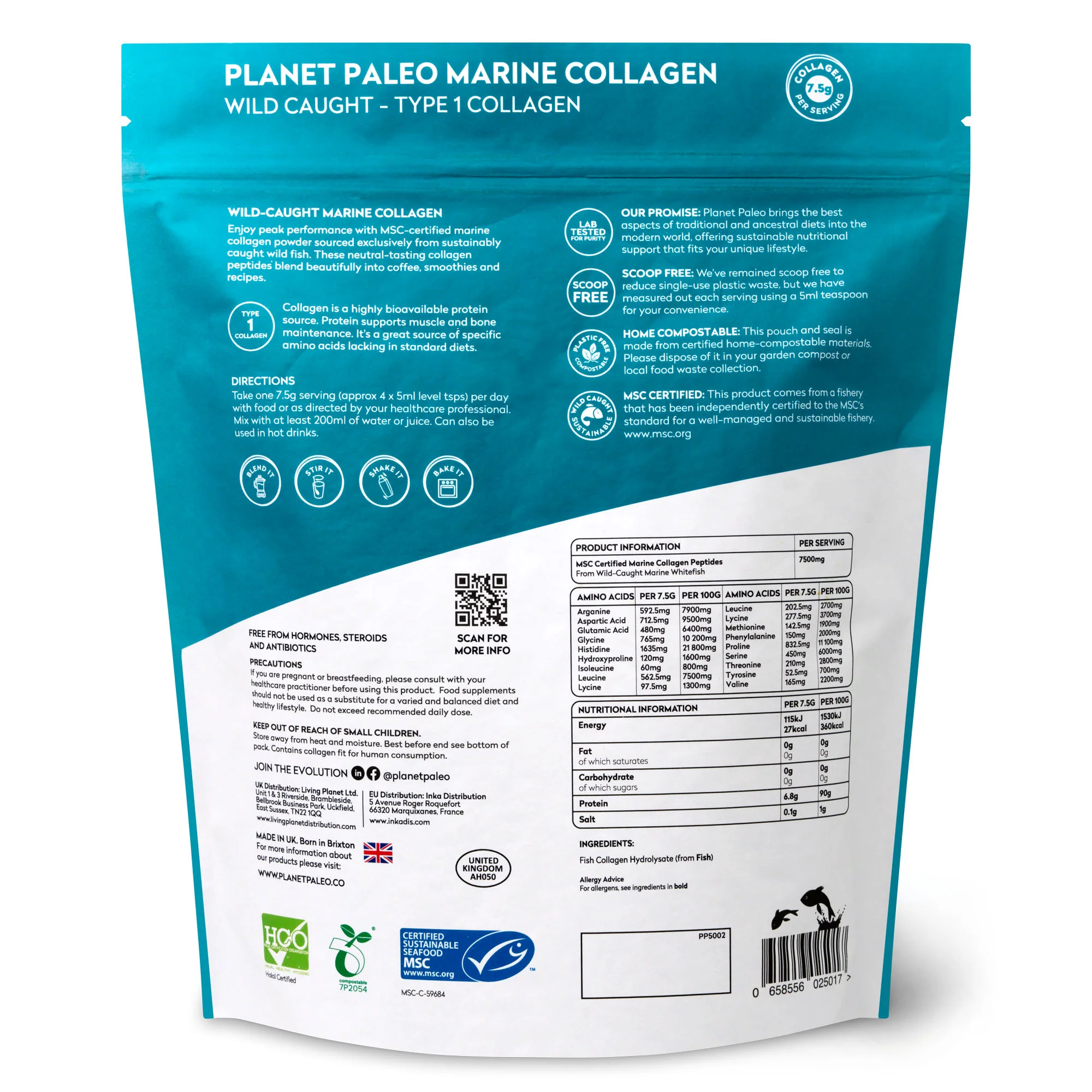 Planet Paleo Marine Collagen 450g - Image 2