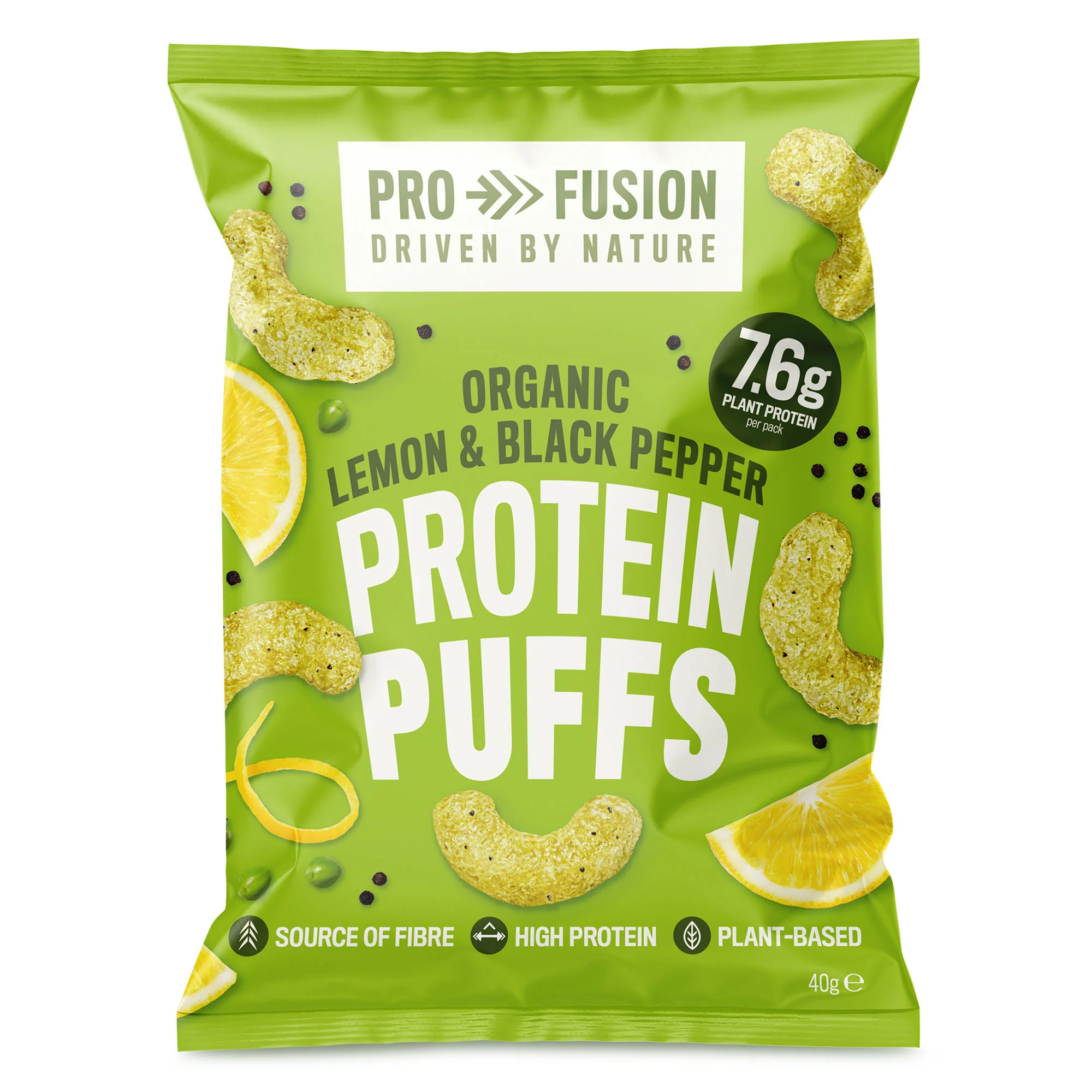 Profusion Organic Protein Puffs Lemon & Black Pepper 40g