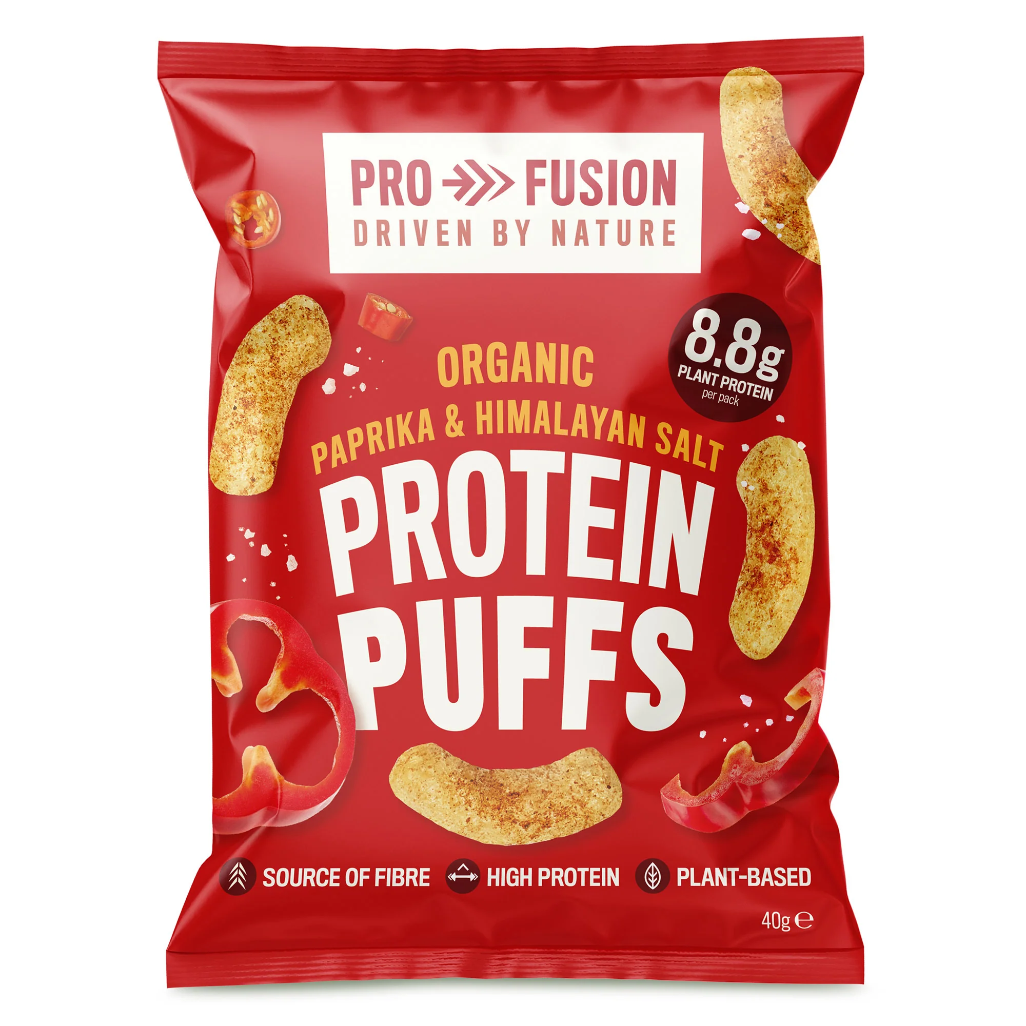 Profusion Organic Protein Puffs Paprika & Himalayan Salt 40g