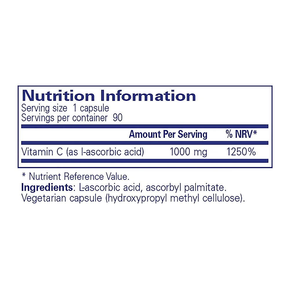 Pure Encapsulations Ascorbic Acid 90 caps - Image 3