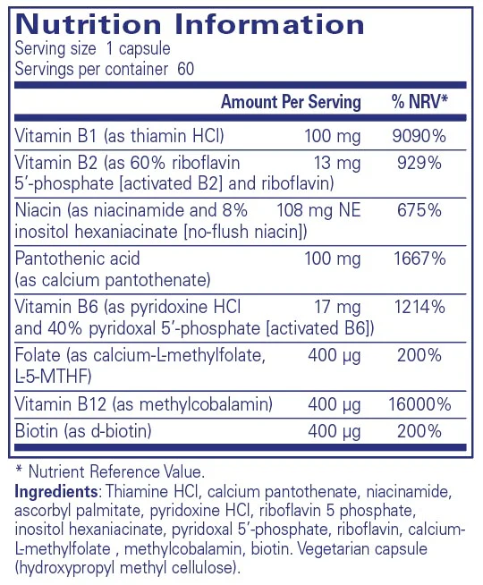 Pure Encapsulations B-Complex Plus 60 - Image 2