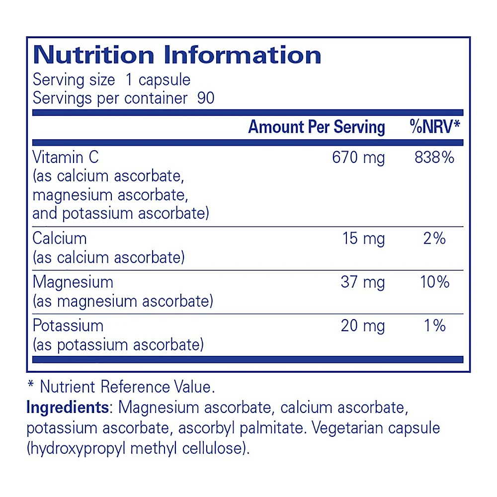 Pure Encapsulations Buffered Ascorbic Acid 90 - Image 3