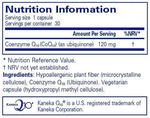 Pure Encapsulations CoQ10 120 mg 30 - Image 2