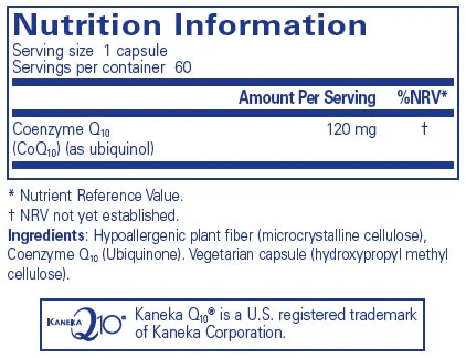 Pure Encapsulations CoQ10 120 MG 60 caps - Image 2